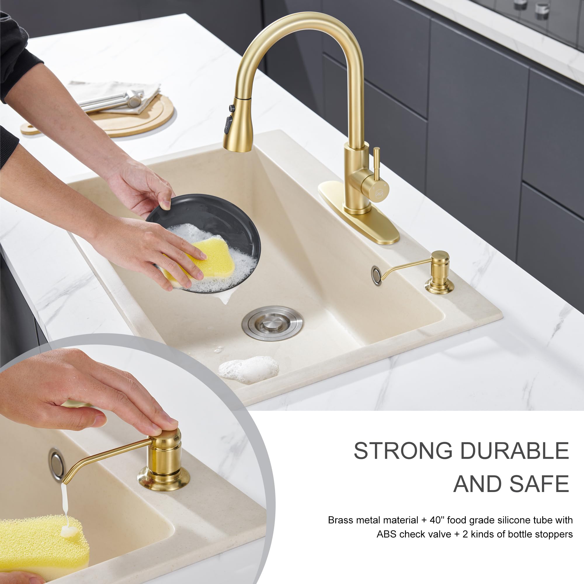 Gagal Kitchen Sink Soap Dispenser (3 Count)