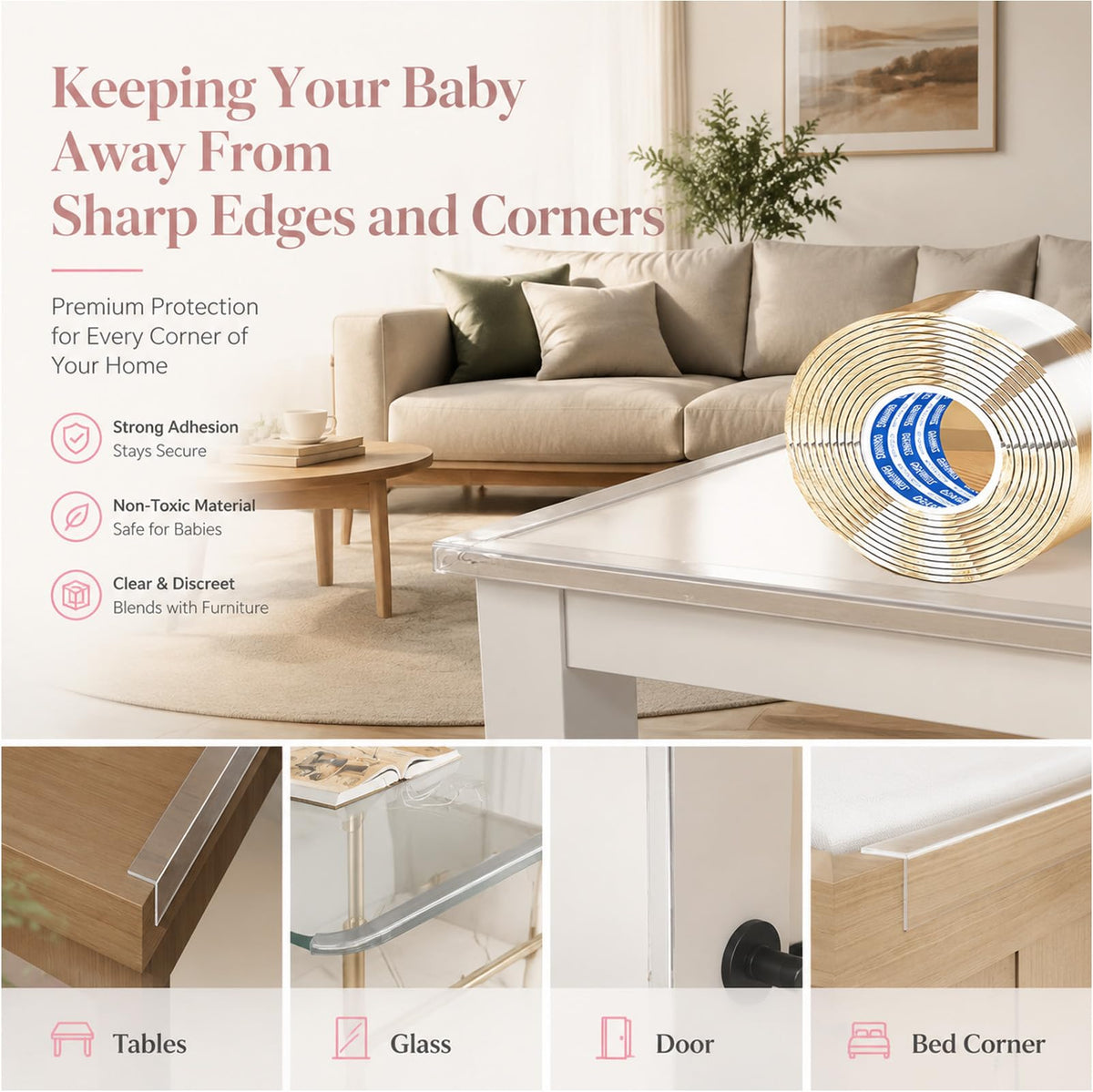 Baby Corner Proofing Edge Protector Strip (2 Count)