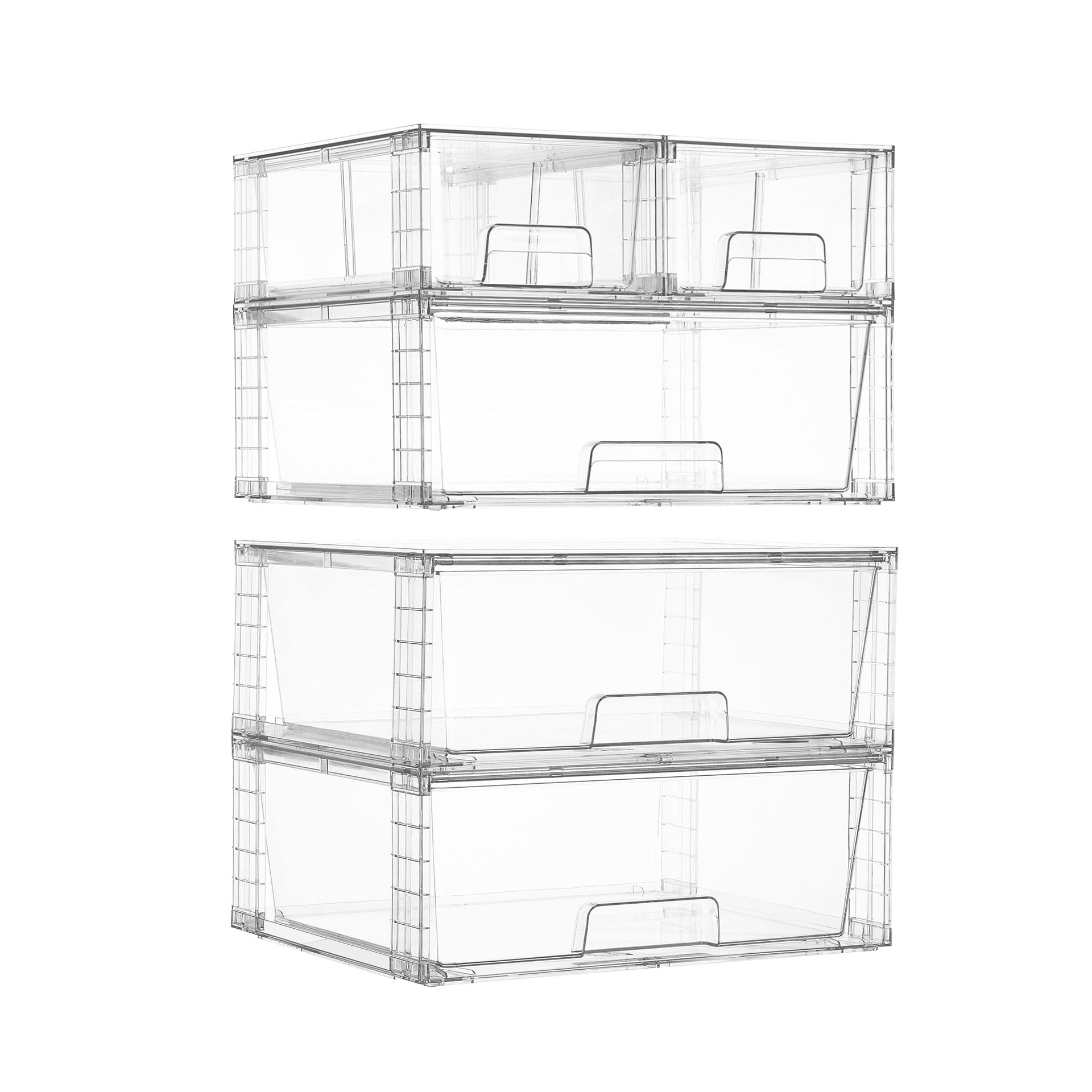 Clear Stackable Storage Drawers (5 Count)