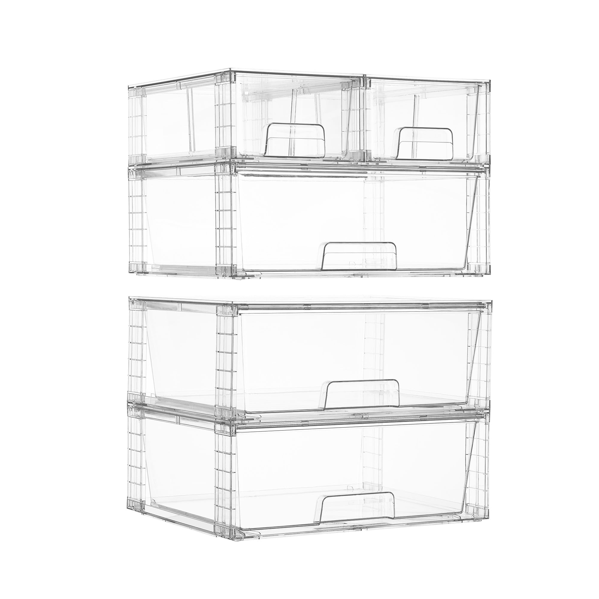 Clear Stackable Storage Drawers (5 Count)