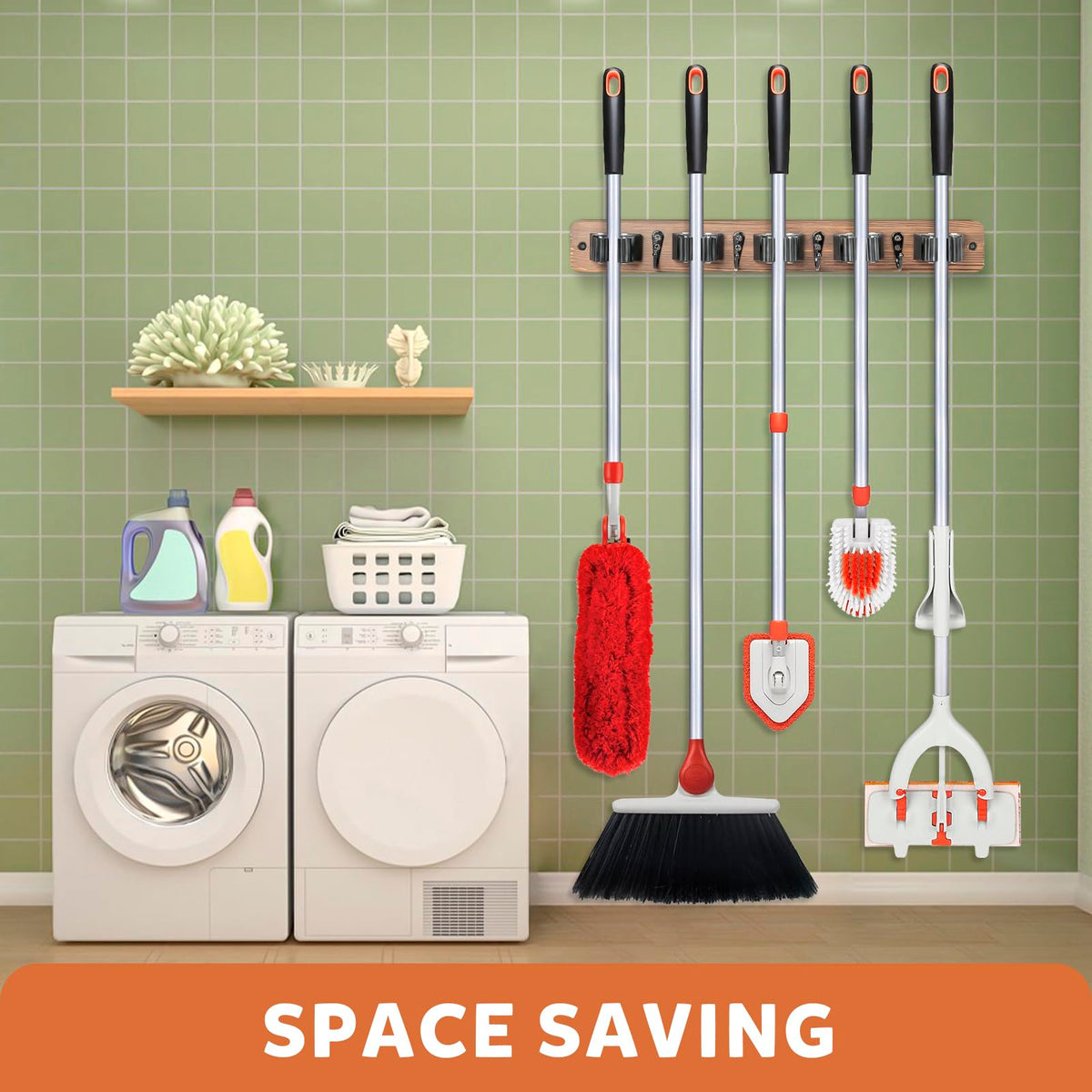 Broom Holder Wall Mount