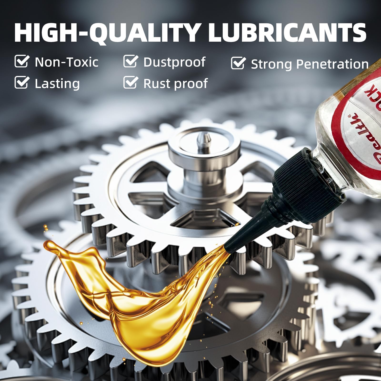 Door Hinge Lubricant 1 oz 2 Pack with Needle Oiler