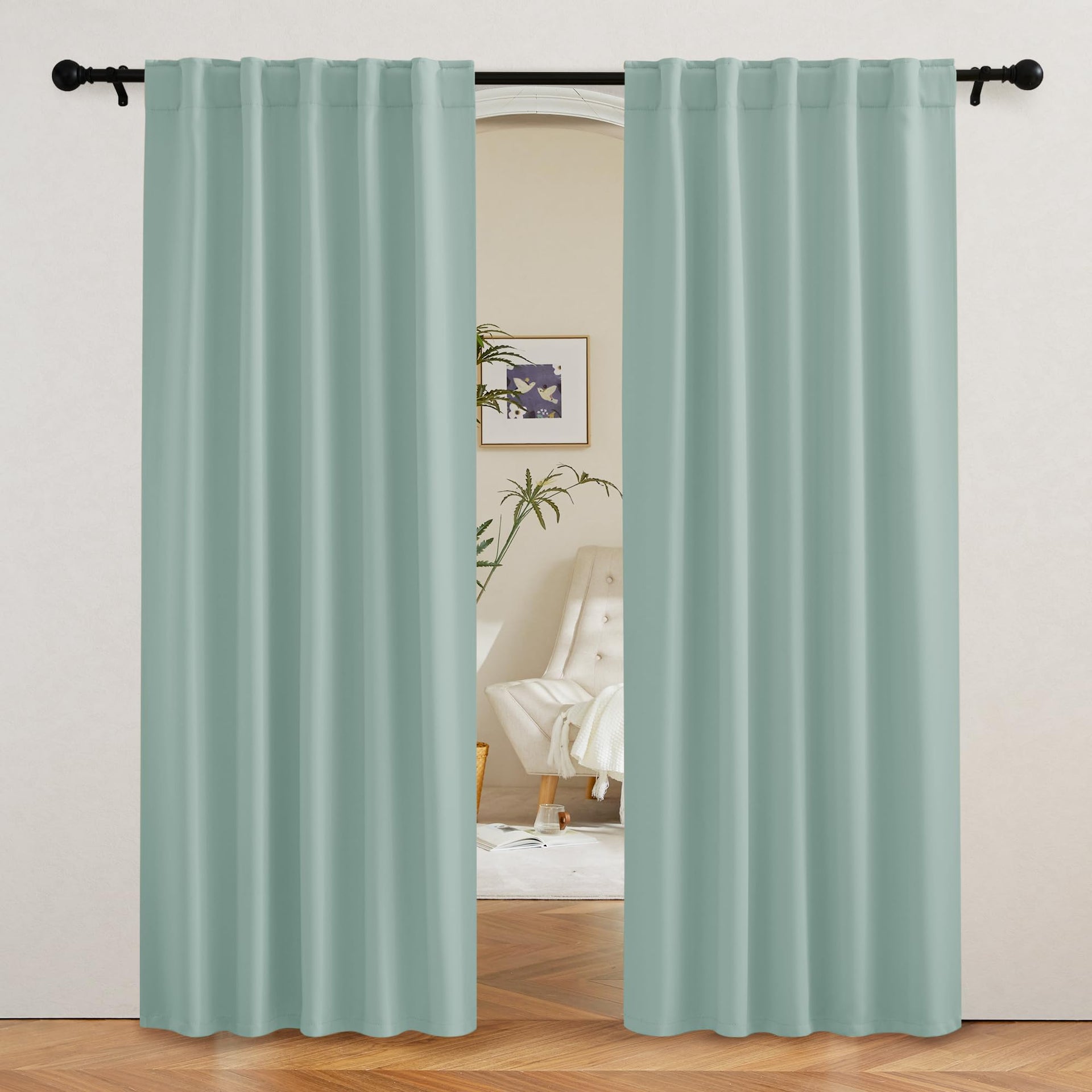 Blackout Curtains 80 inches Long for Bedroom Living Dining Room (2 Count)