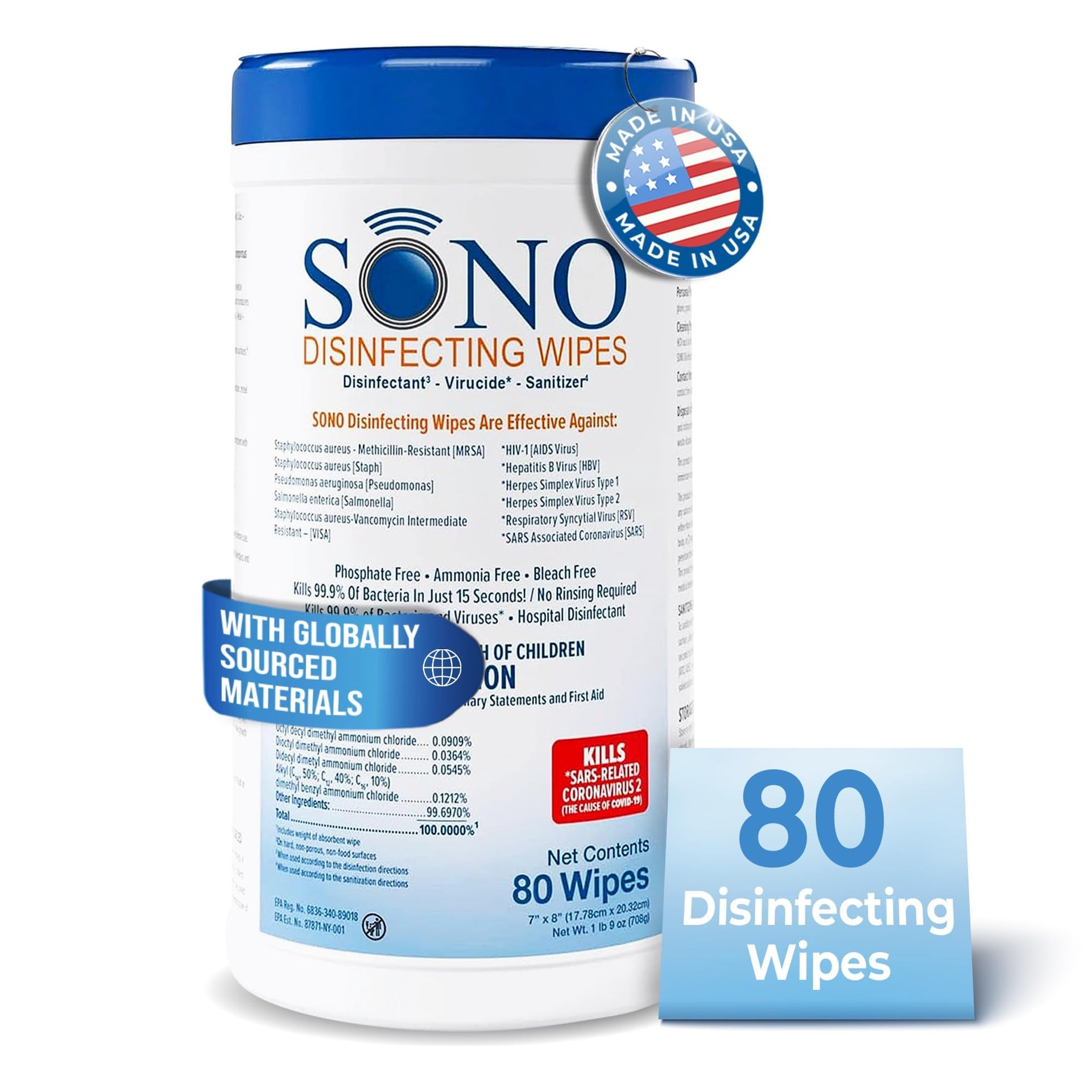 Disinfecting Wipes (80 Count)