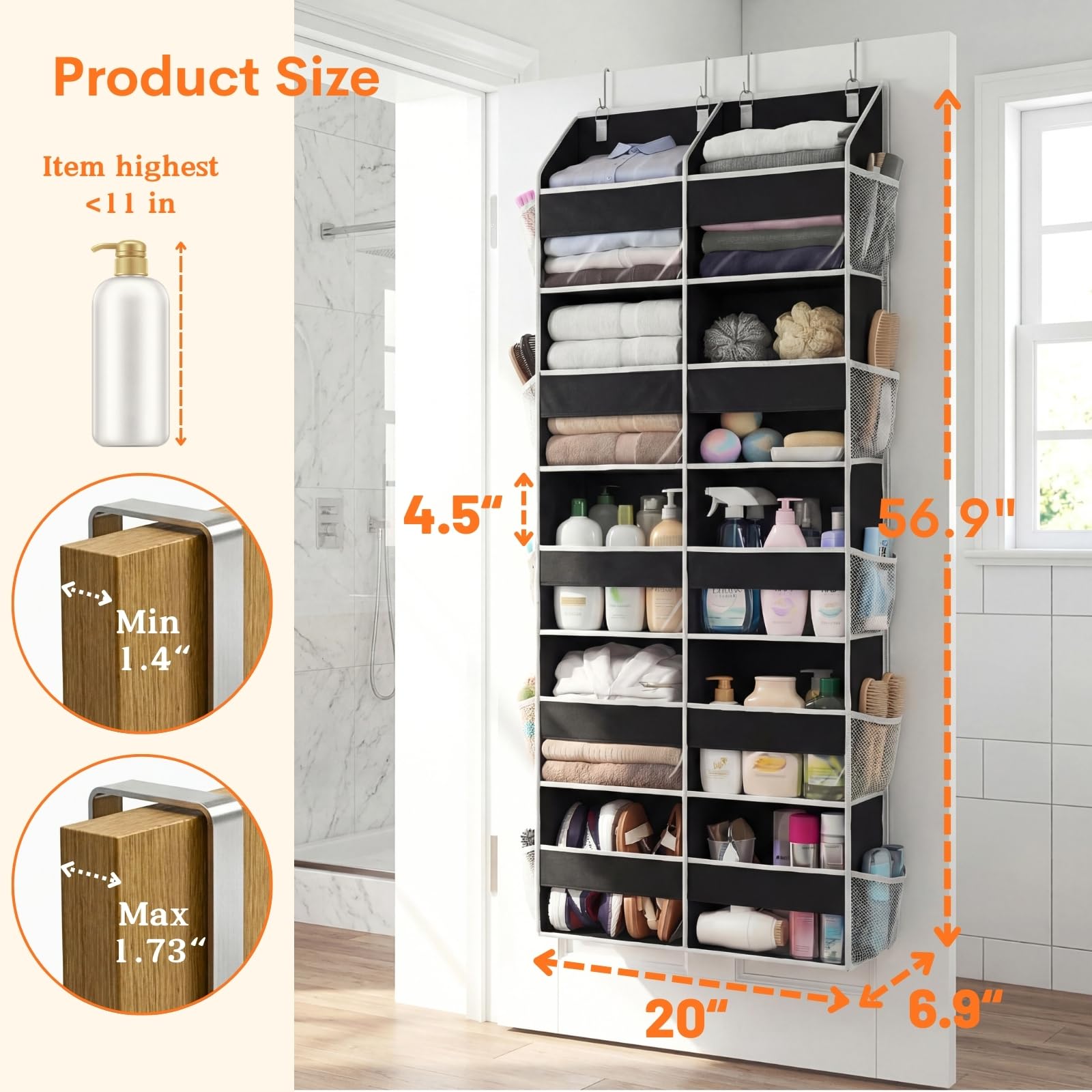 Over the Door Organizer 5 Tiers