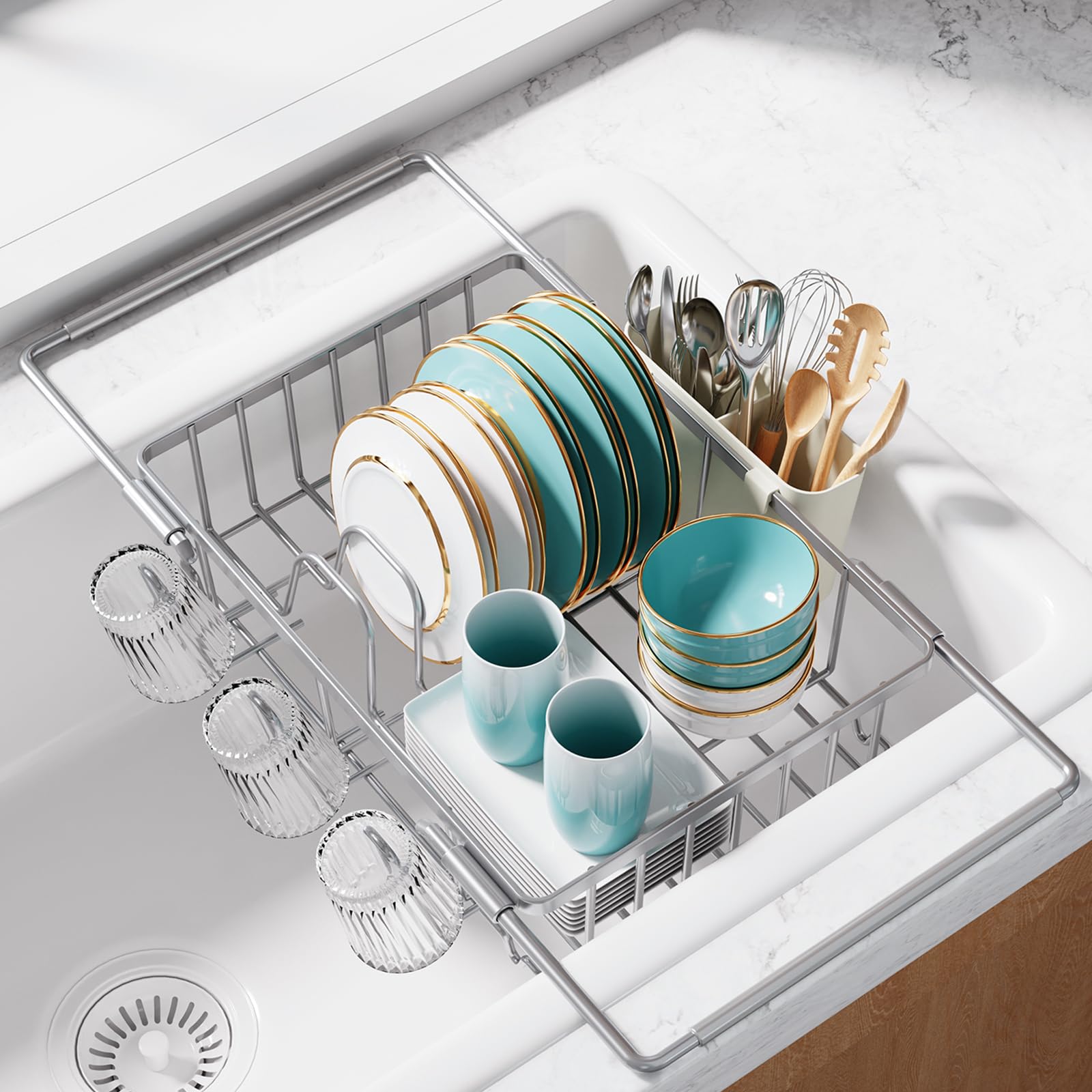 Dish Drying Rack in Sink