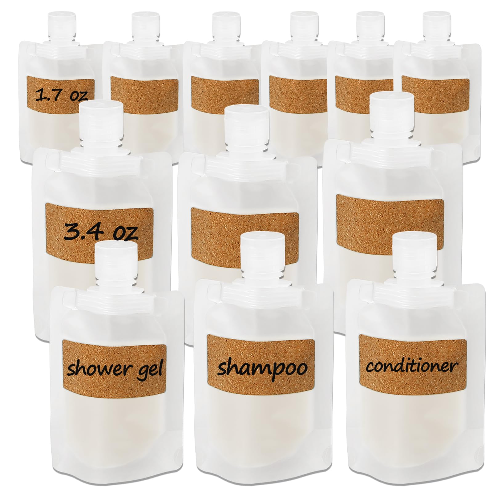 12 Pieces Travel Pouches for Toiletries (12 Count)
