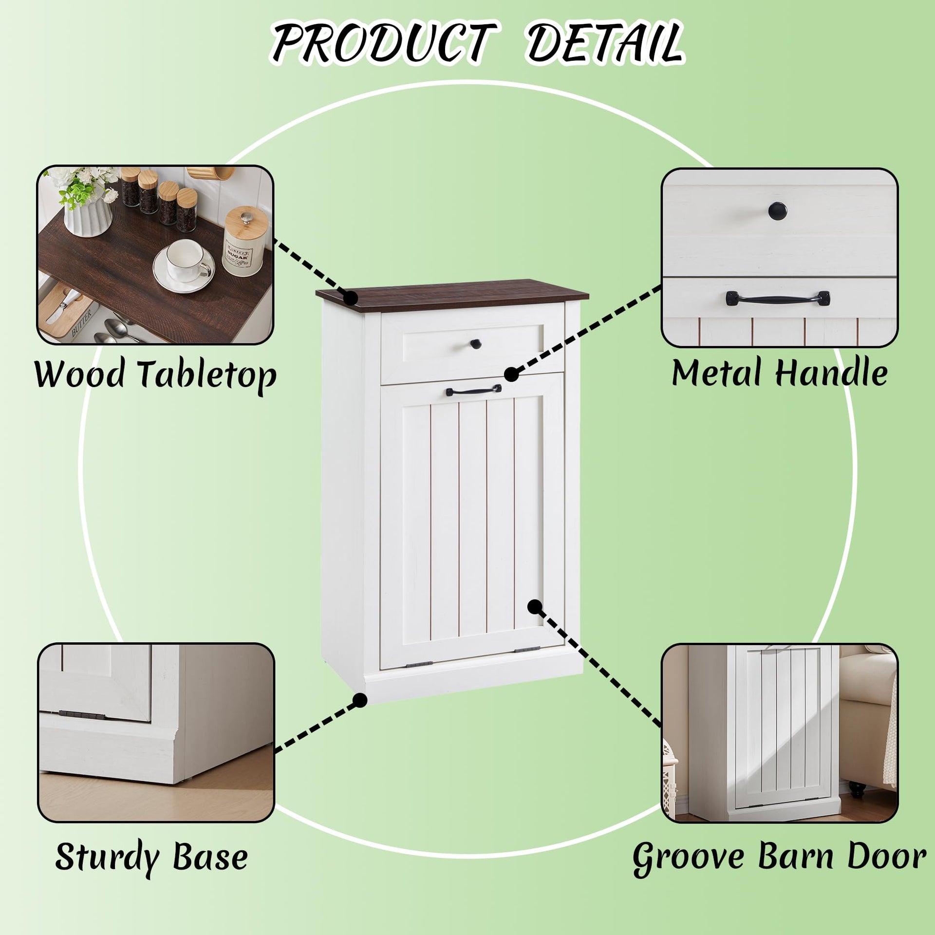 Tilt Out Laundry Hamper Cabinet