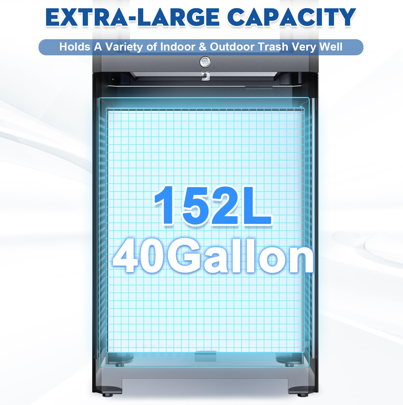 Commercial Outdoor & Indoor Metal Trash Can