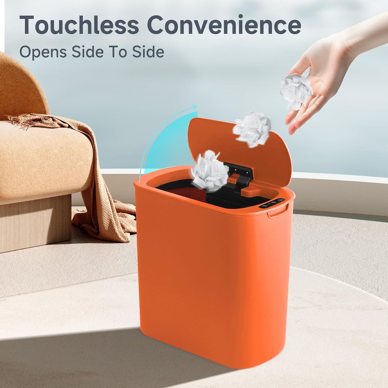 5 Gallon Automatic Bathroom Trash Can with Lid