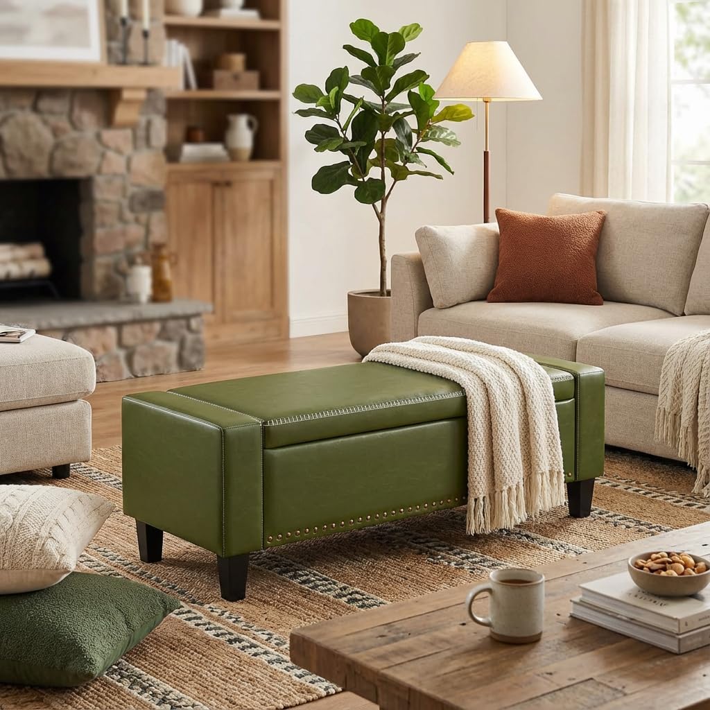 49''W Storage Ottoman Bench