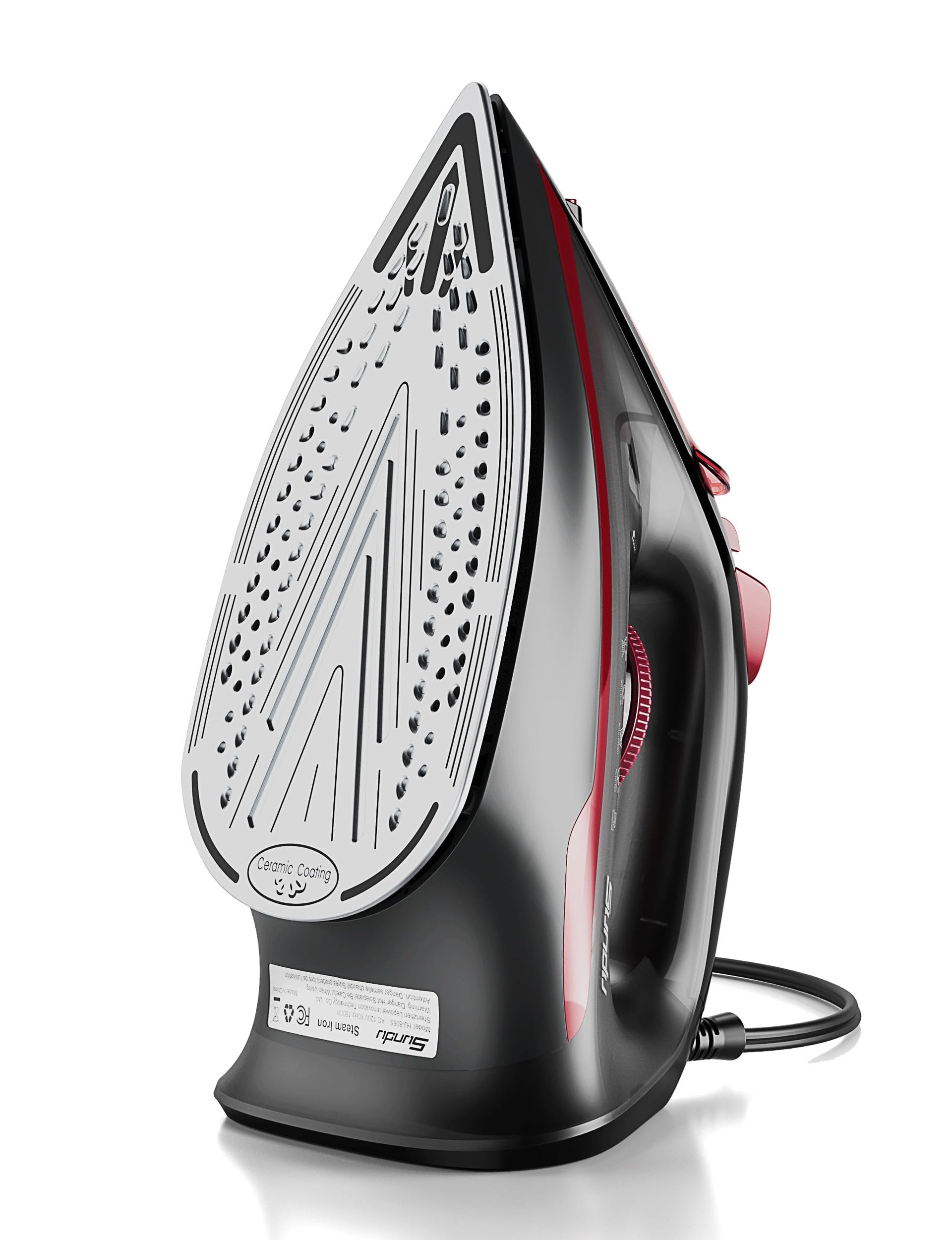 1500W Steam Iron with Ceramic Soleplate & Auto