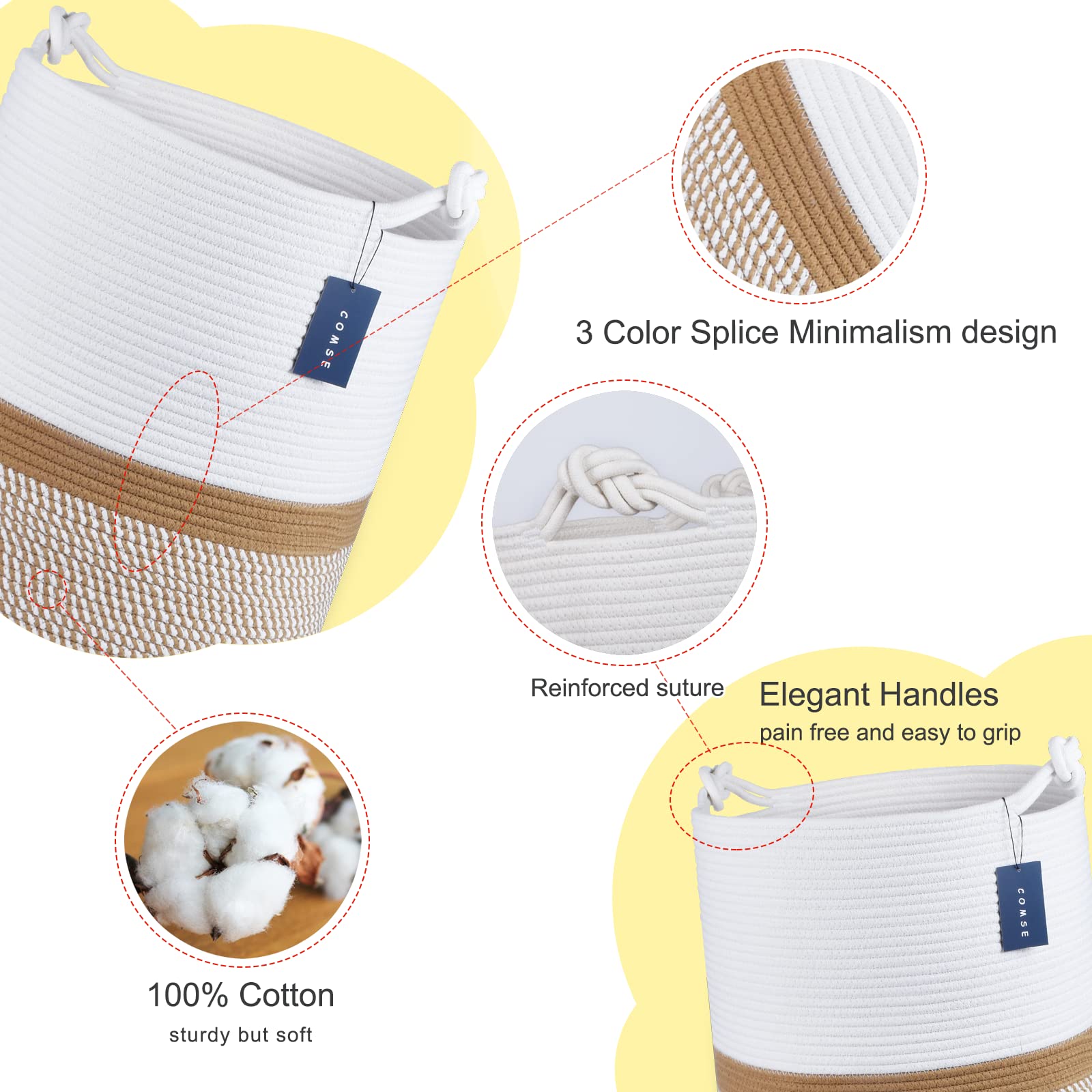 Tall Woven Blanket & Laundry Basket