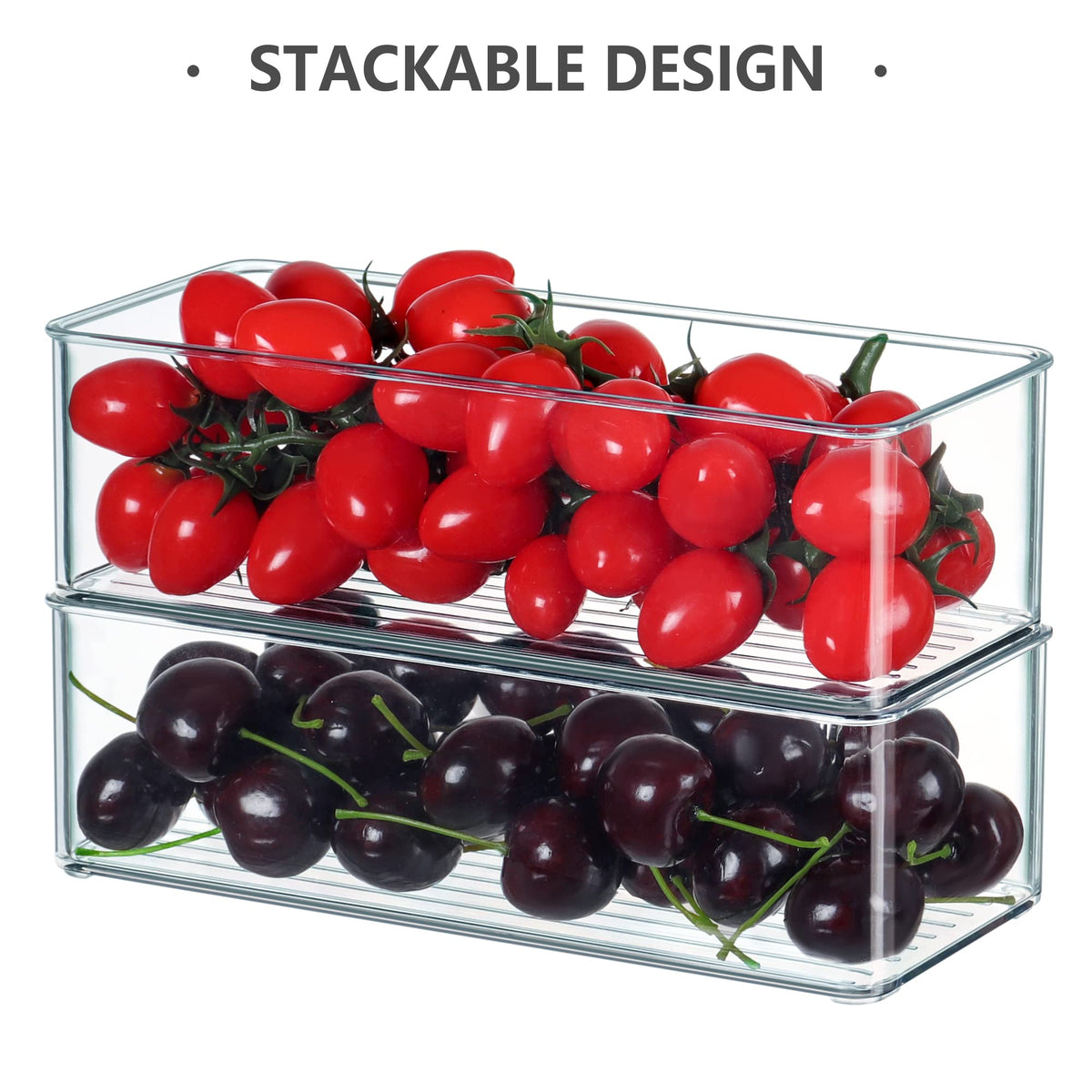 8 Pack Clear Plastic Drawer Organizers Set