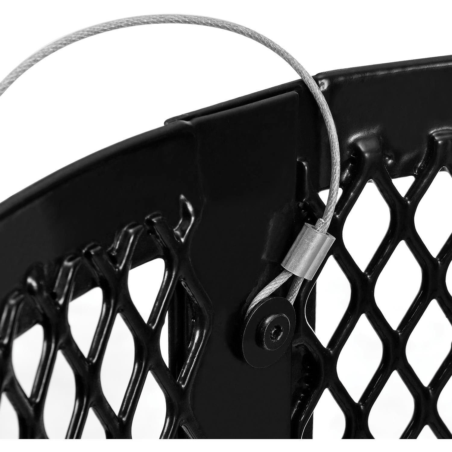 Outdoor Diamond Steel Trash Can with Rain Bonnet Lid