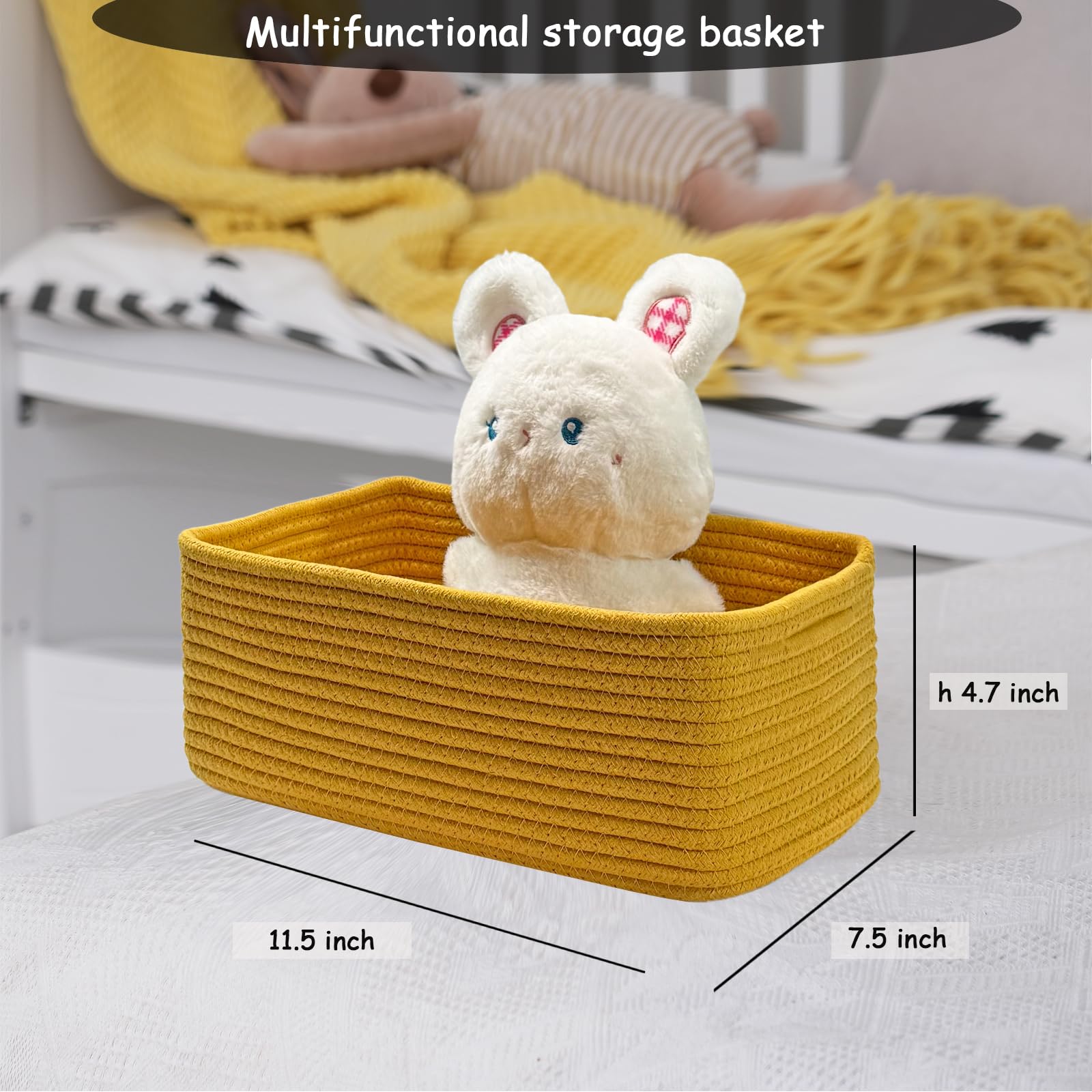 COMFY HOMI 11.5"x7.5"x4.7" Storage Baskets for Organizing (3 Count)