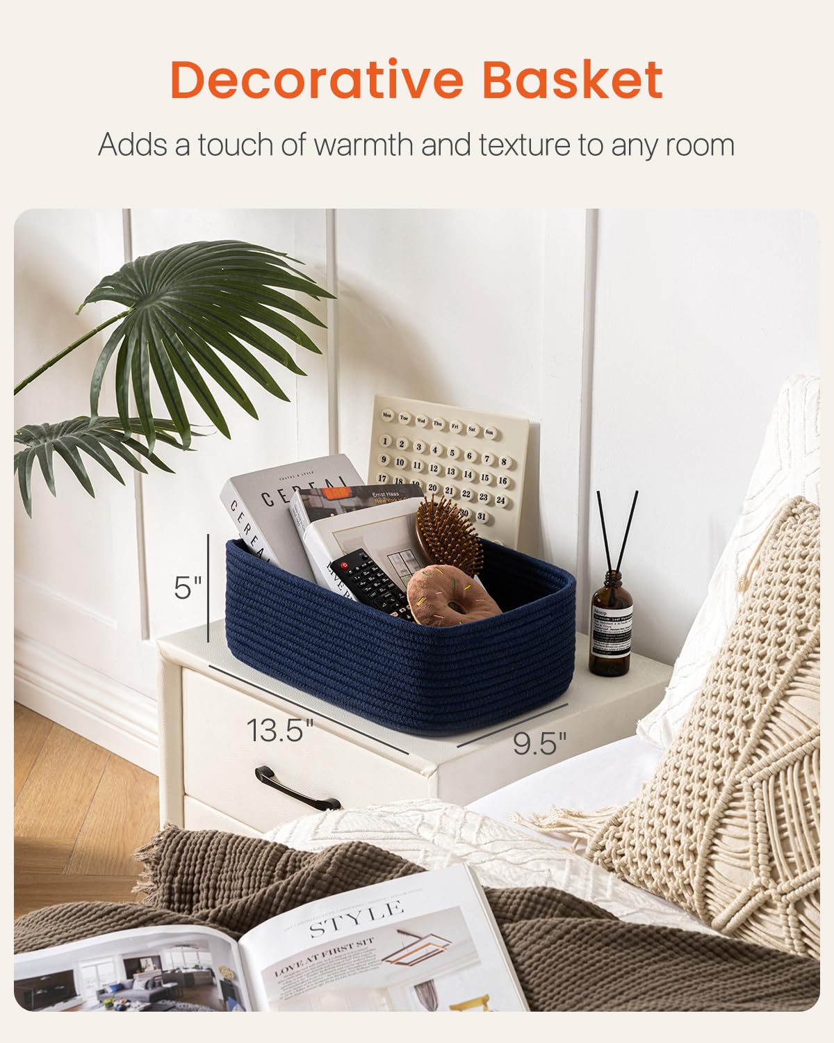 Small Woven Storage Basket for Organizing (3 Count)