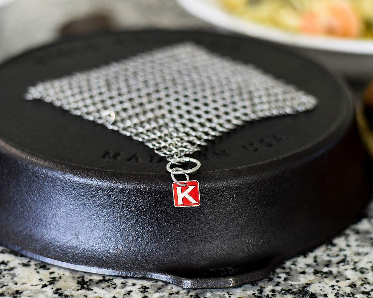 Knapp Made CM Scrubber 6" x 6" Small Ring Chainmail Cast Iron Scrubber