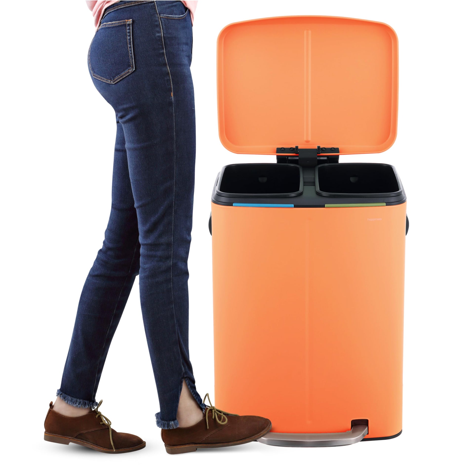 Marco 10.6 Gal Double Bucket Step Trash Can