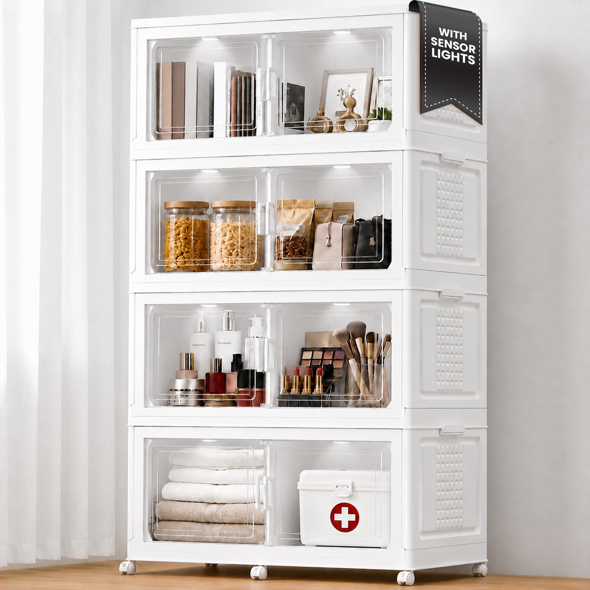 752QT 188GAL Large Collapsible Closet Organizer (4 Count)