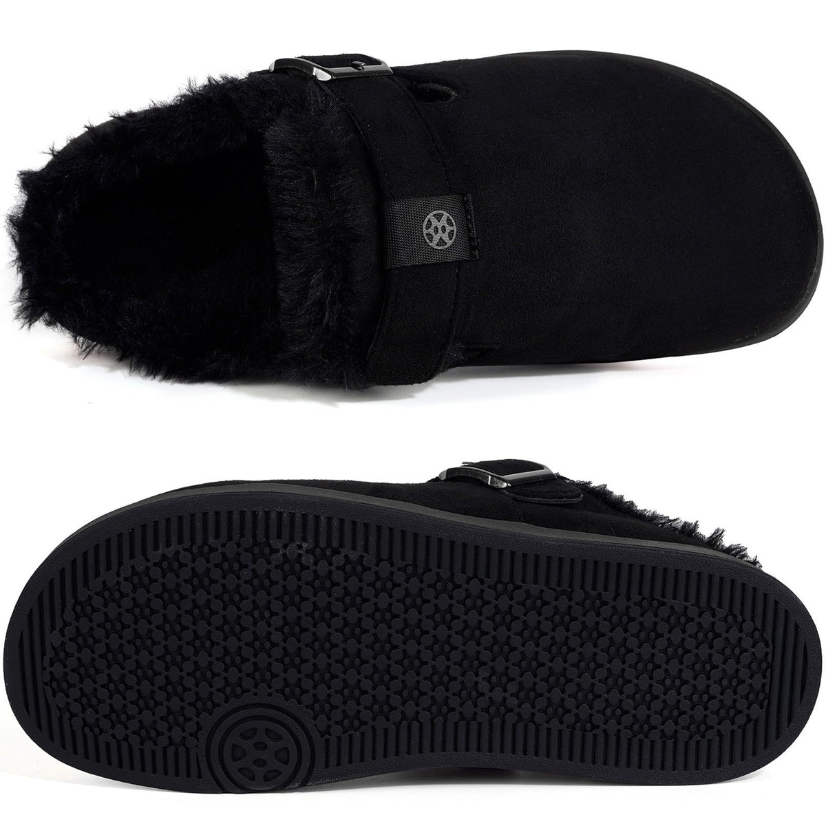 Fur Lined Clogs for Women Men Winter Slippers