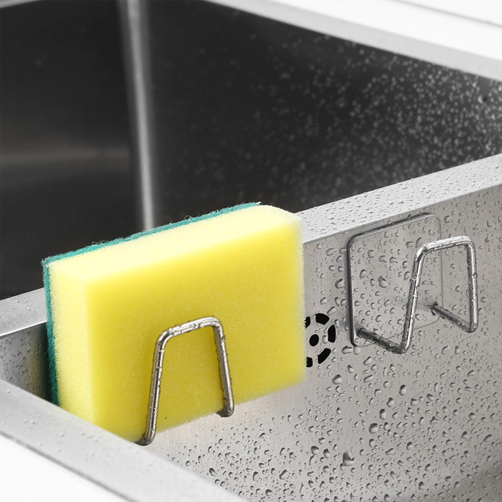 Adhesive Sponge Holder Sink Caddy for Kitchen Accessories (2 Count)