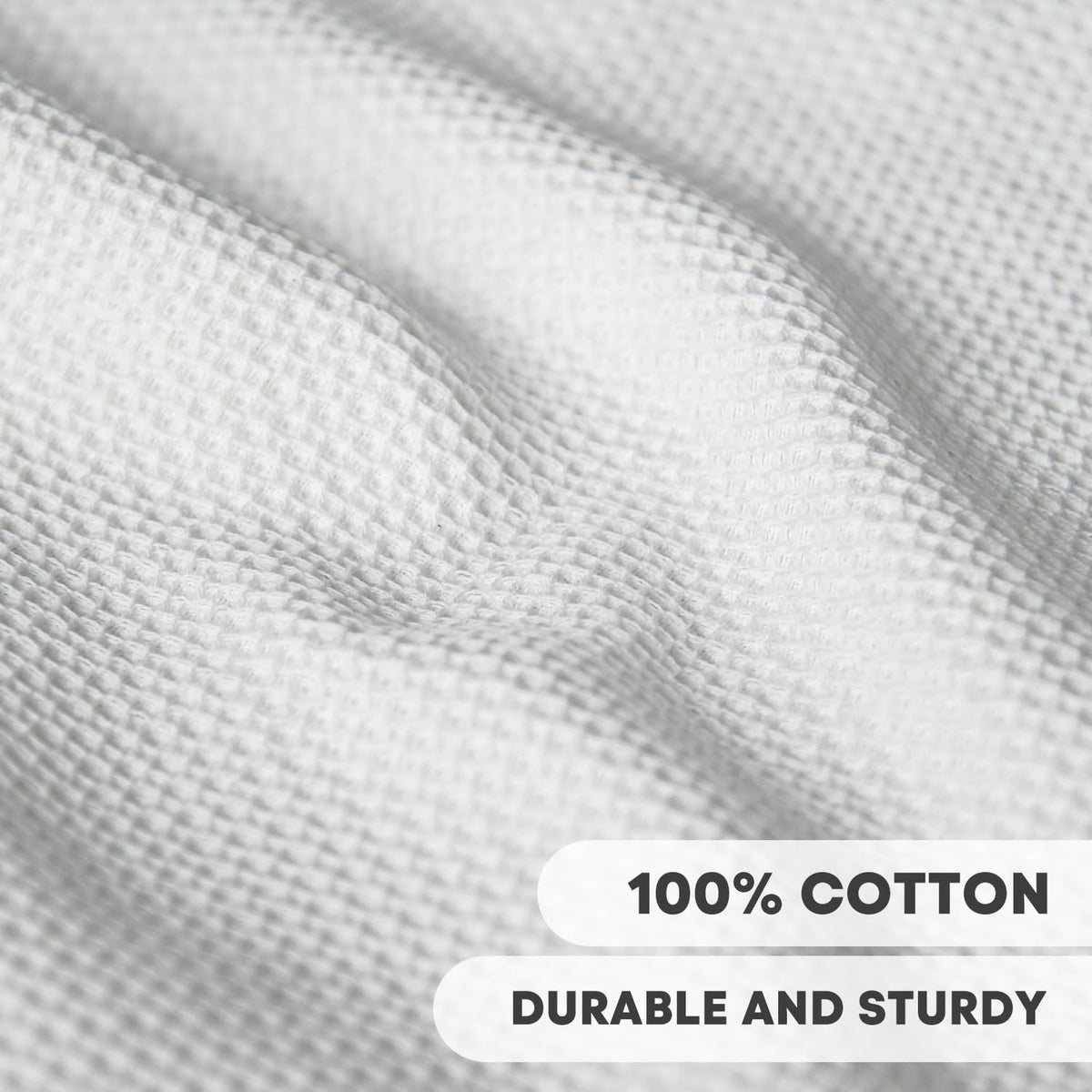 100% Cotton White Waffle Weave Kitchen Dish Cloths (6 Count)