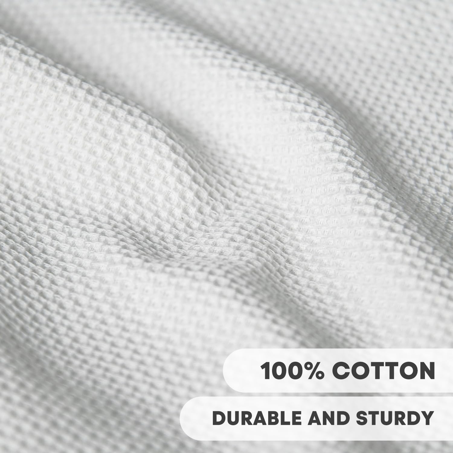 100% Cotton White Waffle Weave Kitchen Dish Cloths (6 Count)