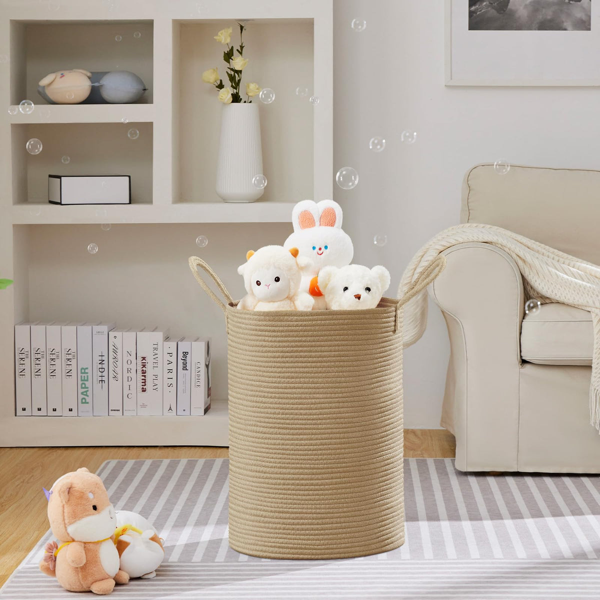 72L Tall Woven Laundry Basket Hamper
