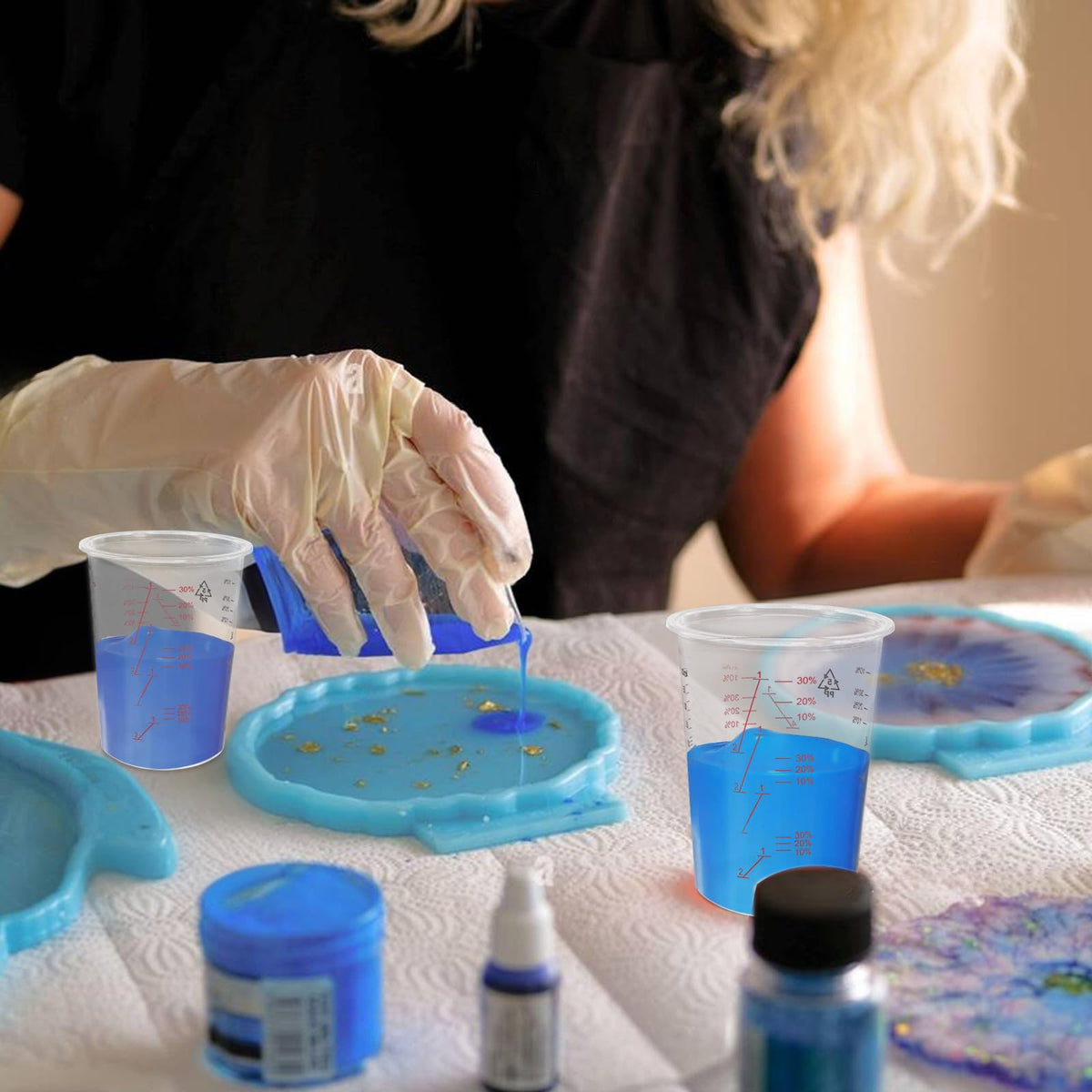 50 Pack Mixing Cups Set Paint Mixing Cups 20 oz