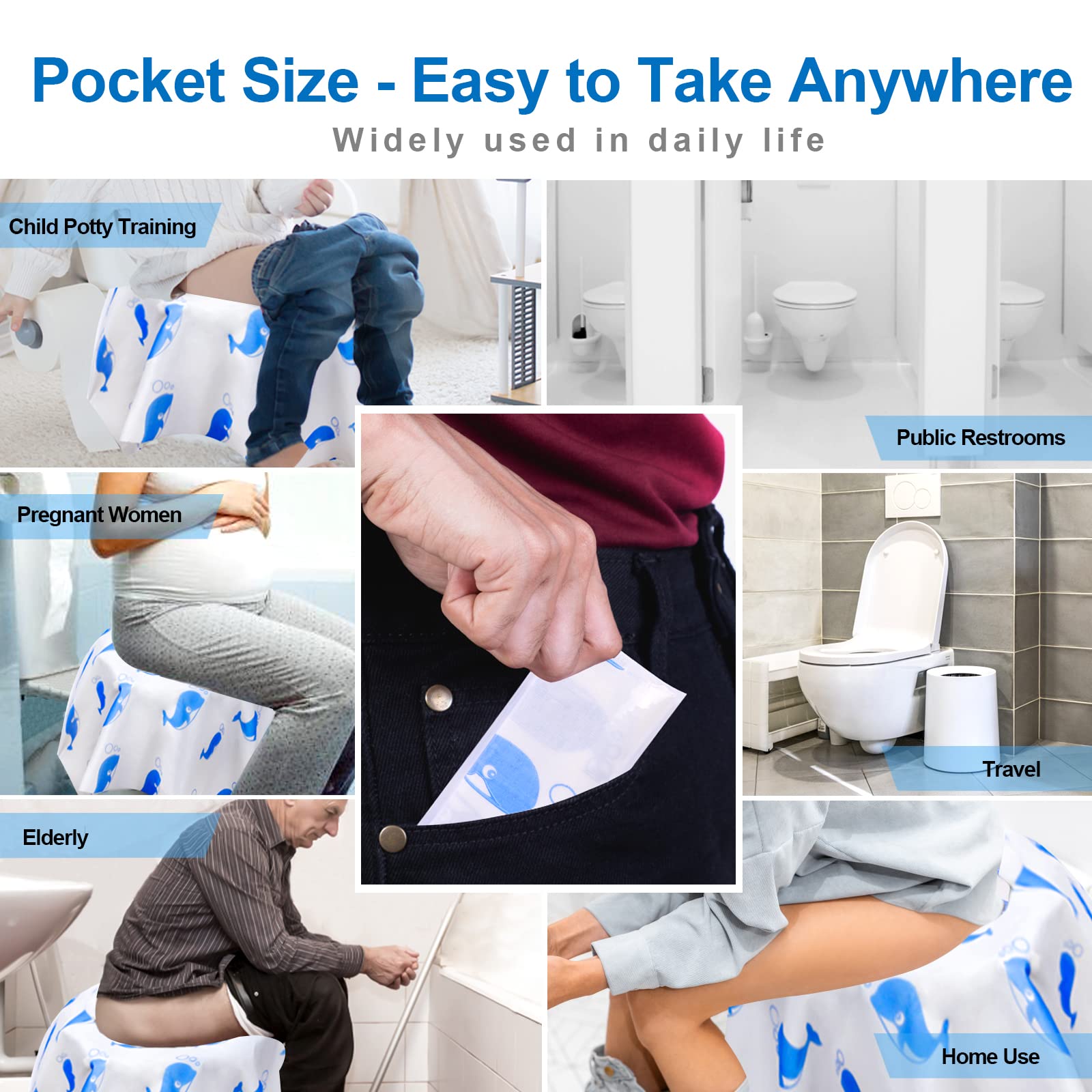 20 Pack Toilet Seat Covers Disposable