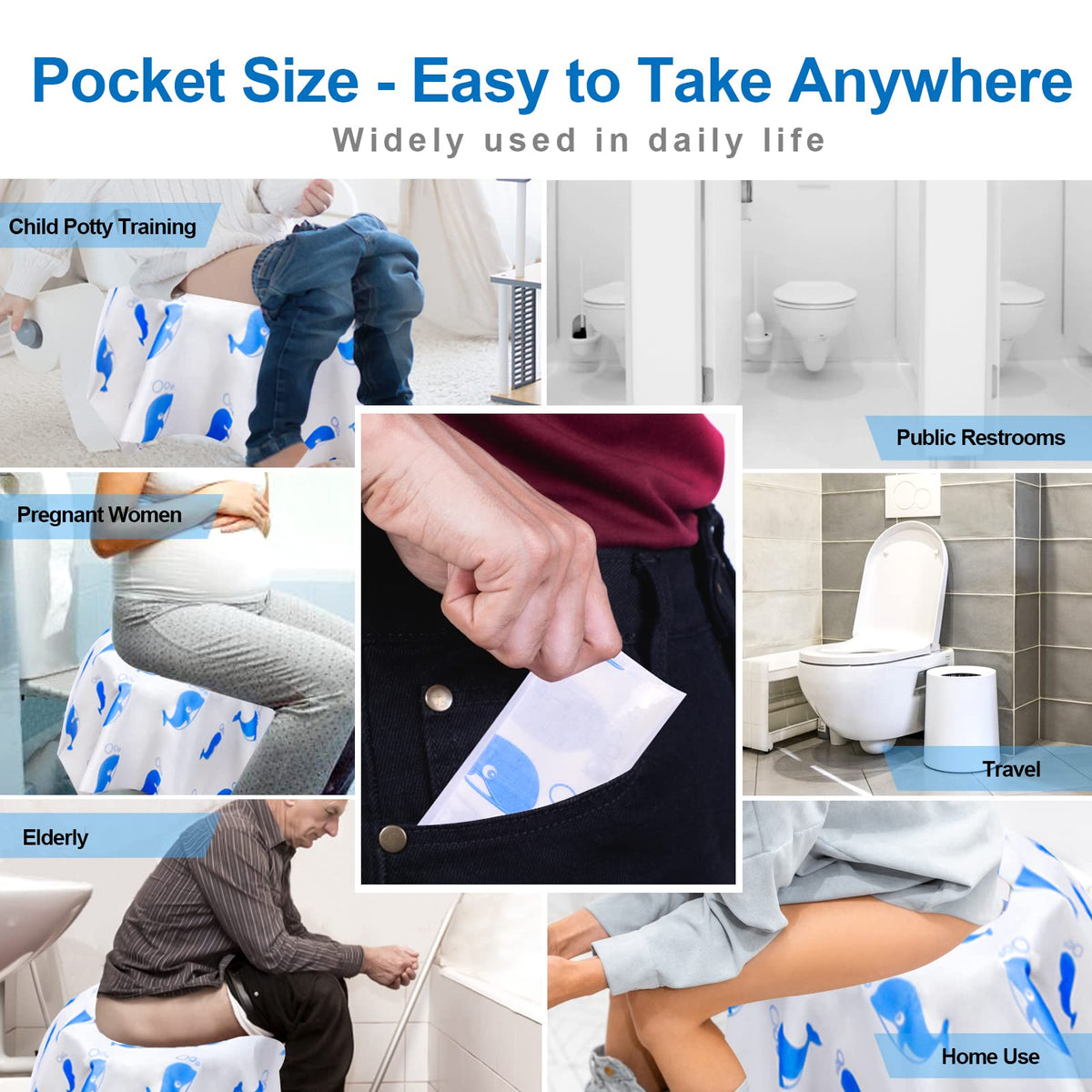 20 Pack Toilet Seat Covers Disposable