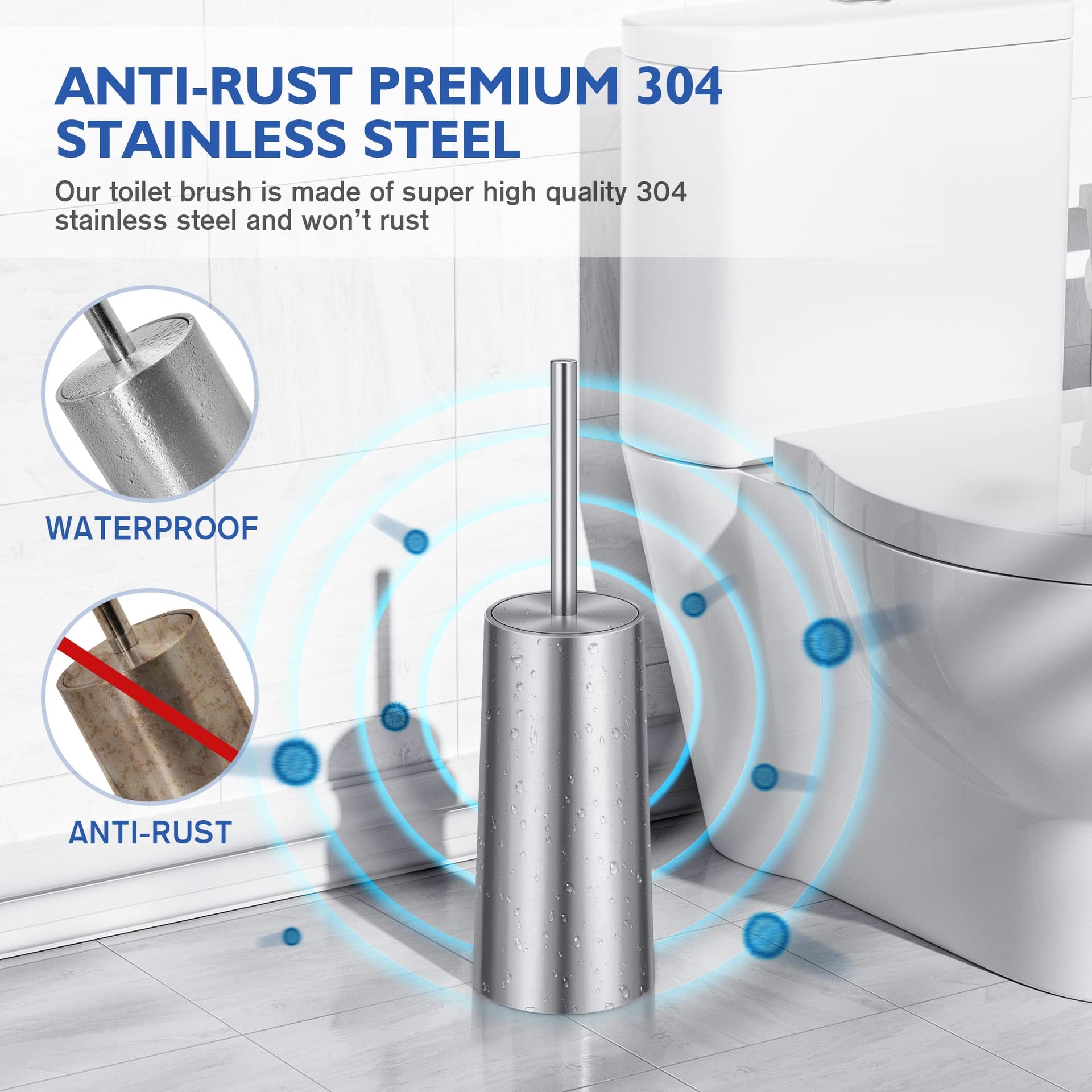 Toilet Brush and Holder (2 Count)