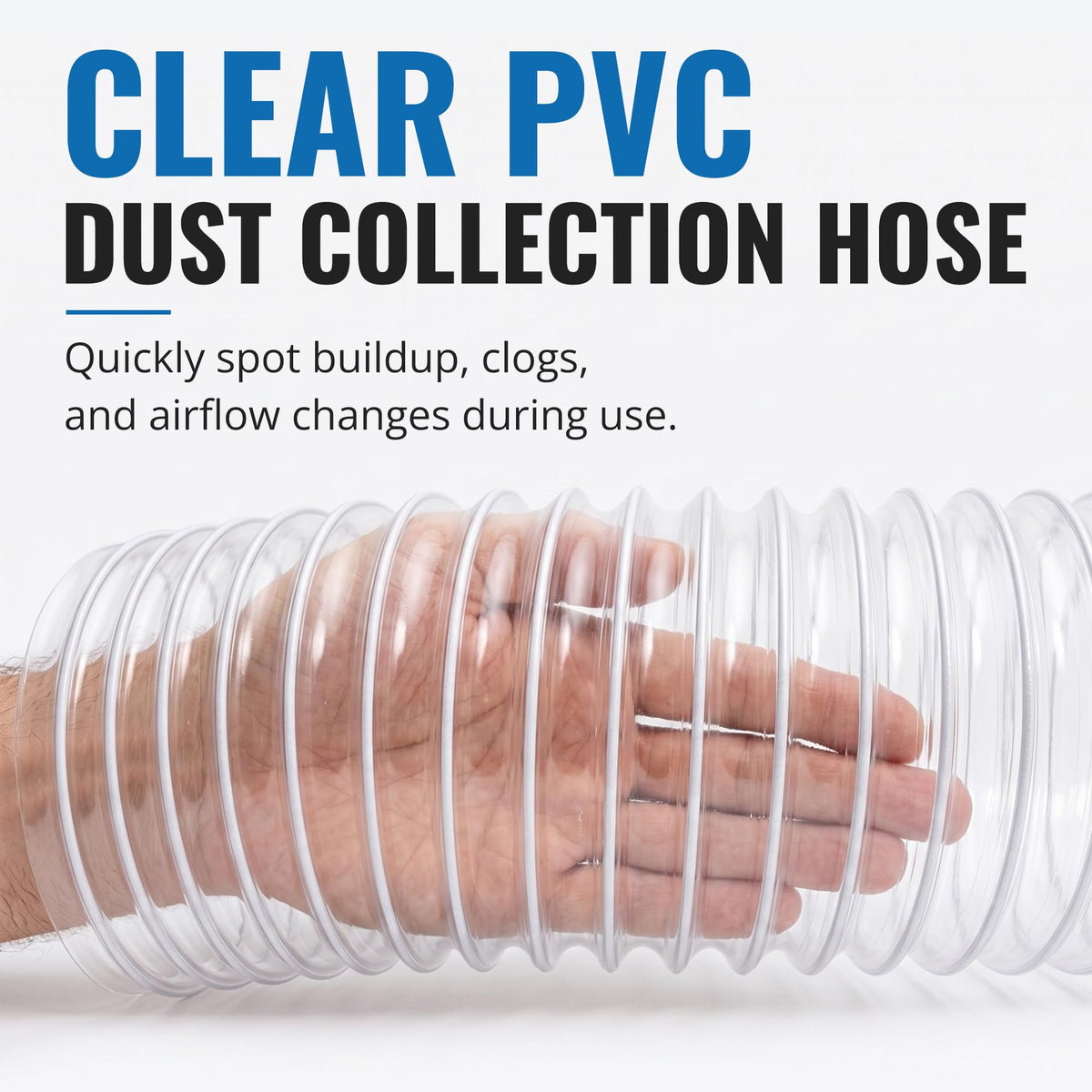 3" x 30' PVC Dust Collection Hose