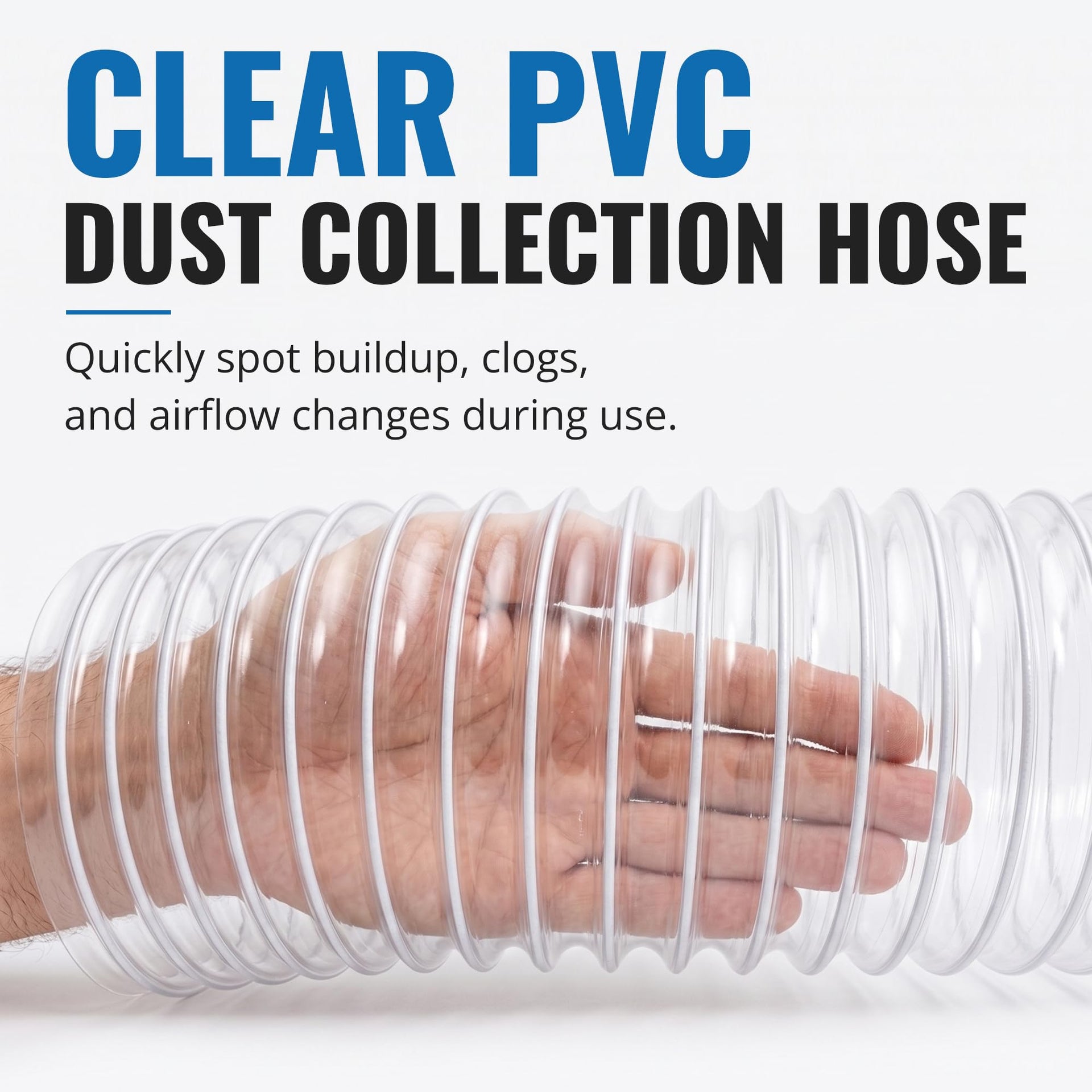 Heavy Duty PVC Dust Collection Hose 4" x 50'