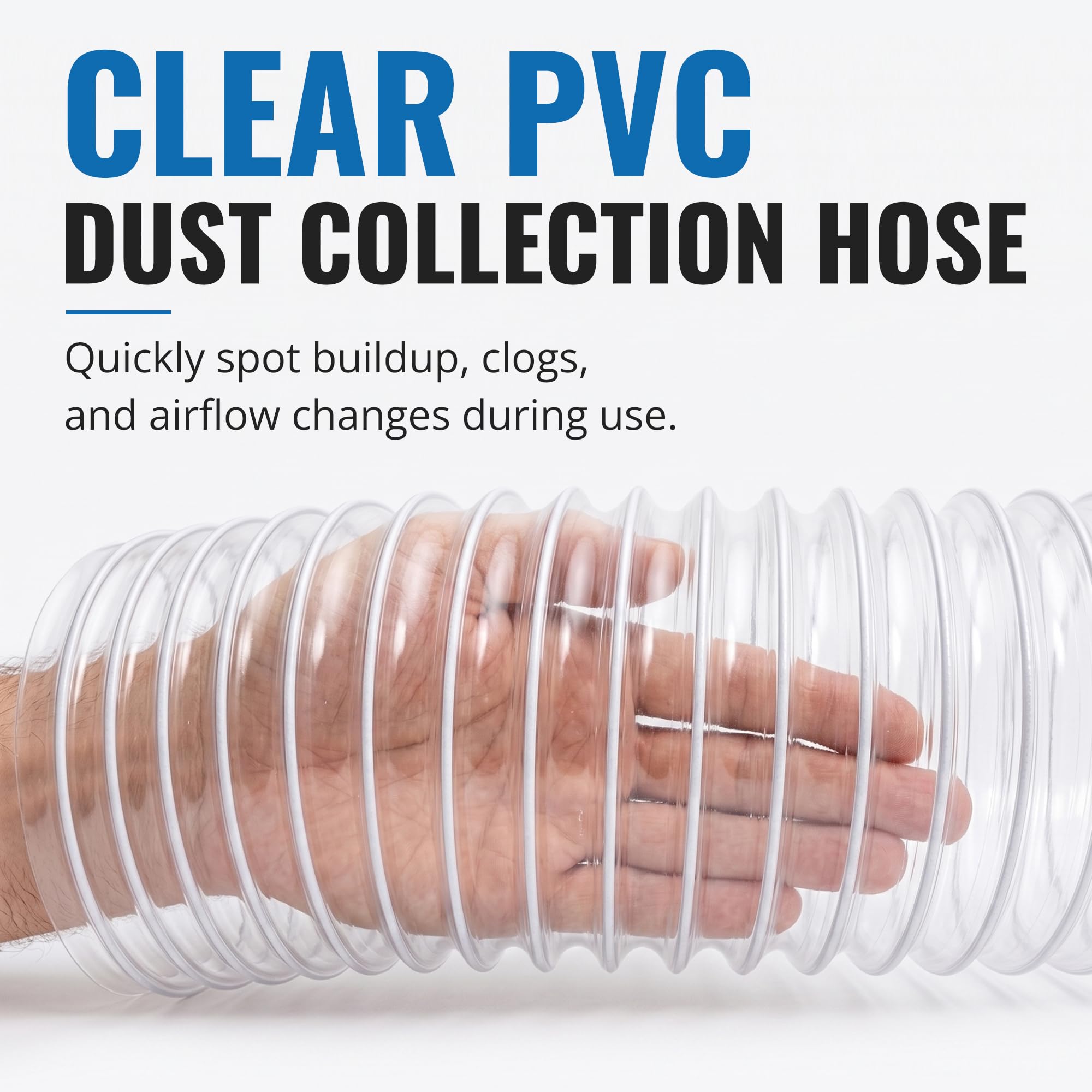 6" x 10' PVC Dust Collection Hose