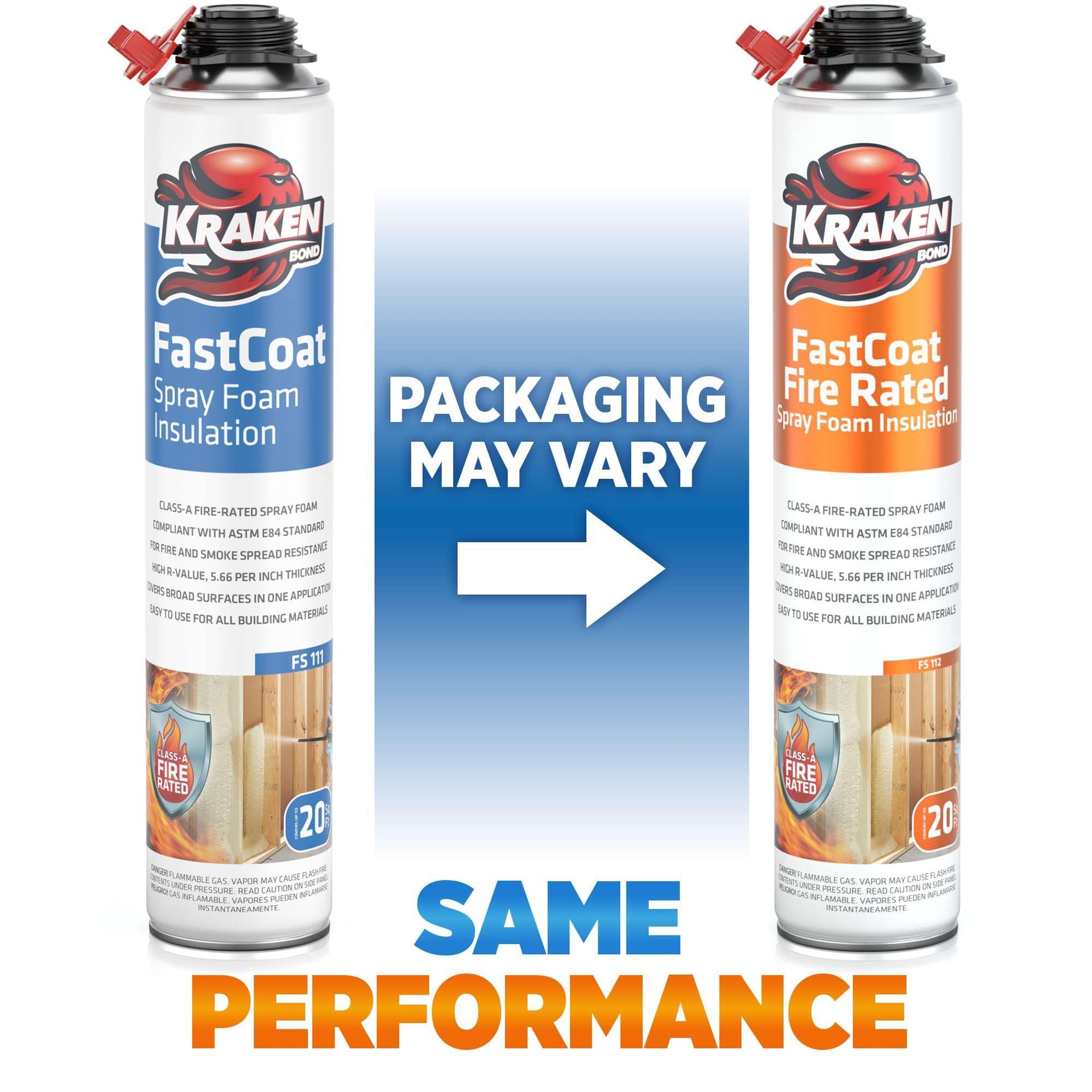 Fastcoat Fire Rated Spray Foam Insulation Kit Closed Cell in a Can 120 sq ft (12 Count)