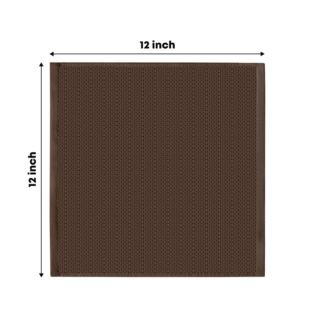 100% Cotton Beige Dark Coffee Brown Waffle Weave Kitchen Dish Cloths (6 Count)