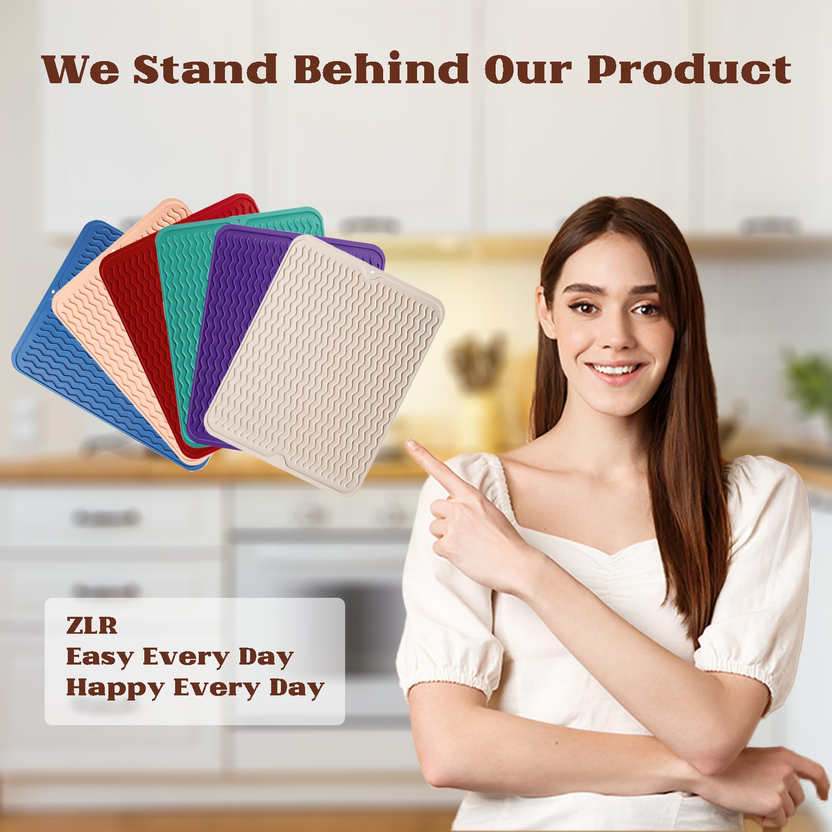 Silicone Dish Drying Mat for Kitchen Counter