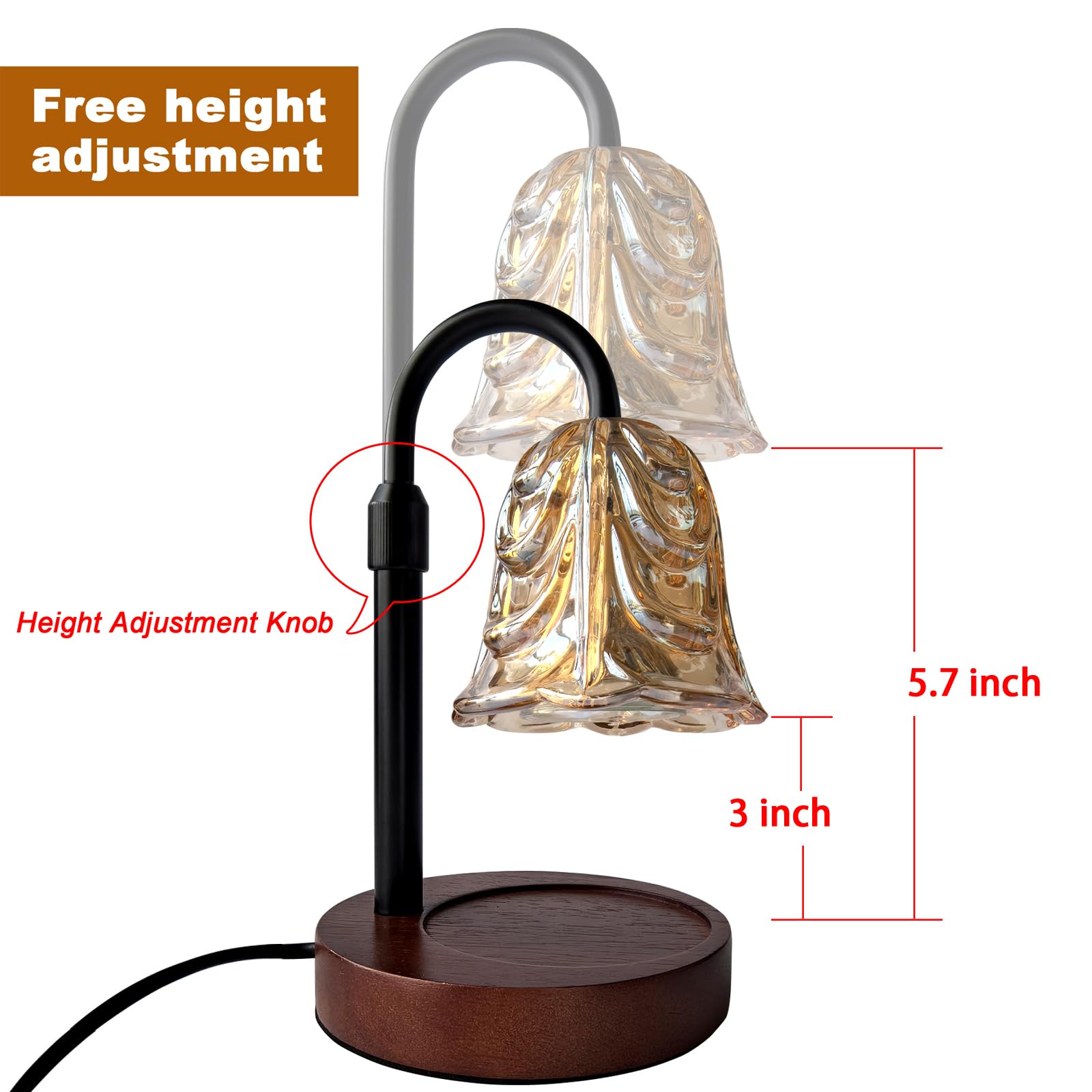 Candle Warmer Lamp with Timer and Dimmer
