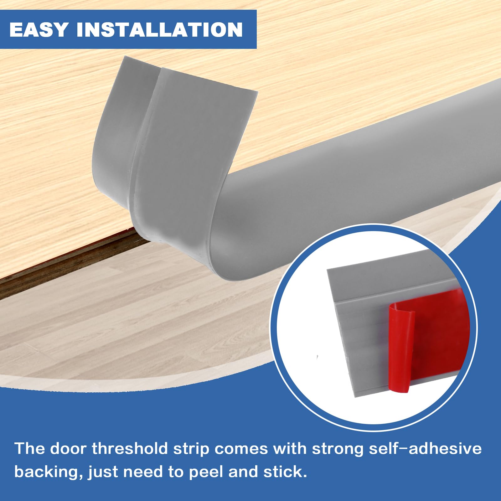 Vinyl Floor Transition Strip Self Adhesive Door Threshold Strip