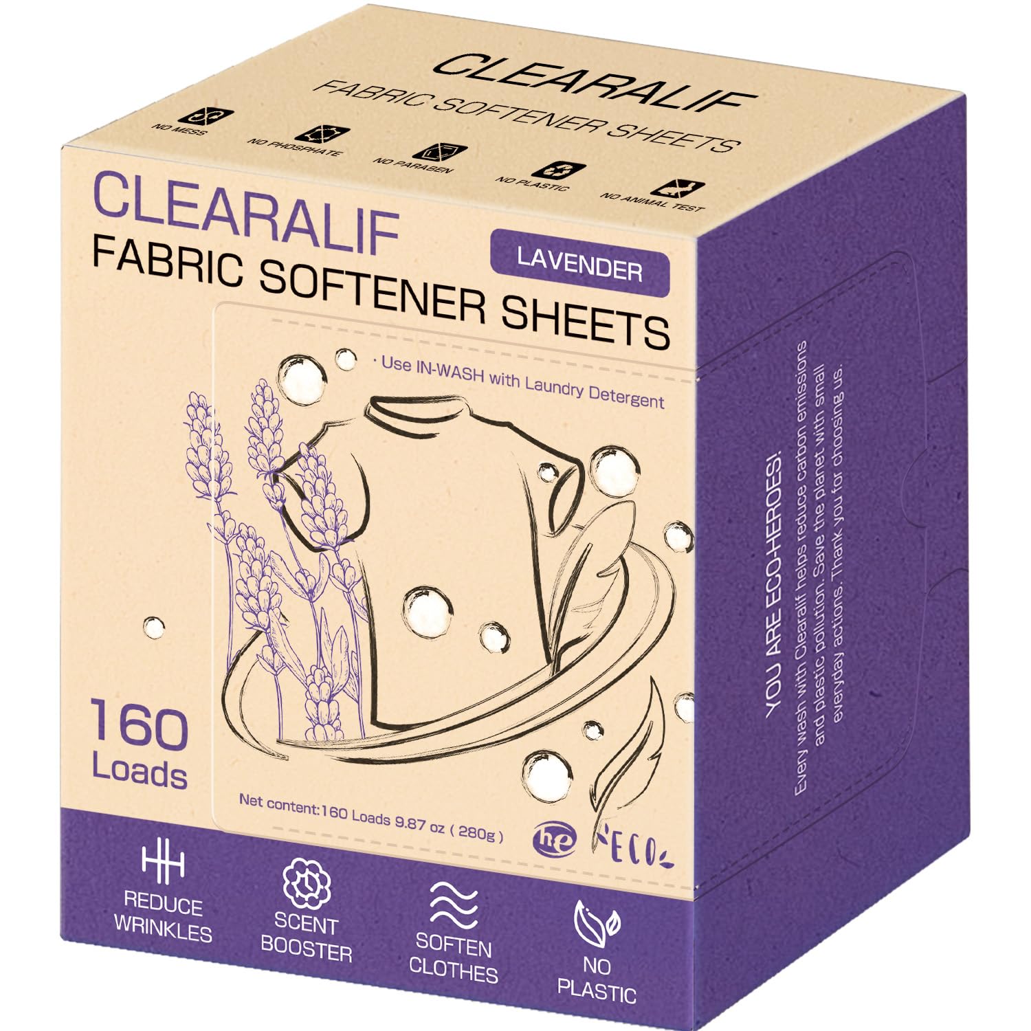 Liquidless Fabric Softener Sheets (160 Count)