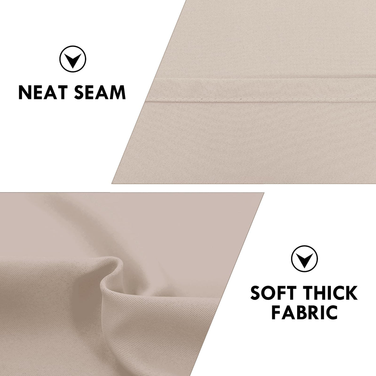 Blackout Curtains for Bedroom Living Room 52 x 95 Inch Long Camel