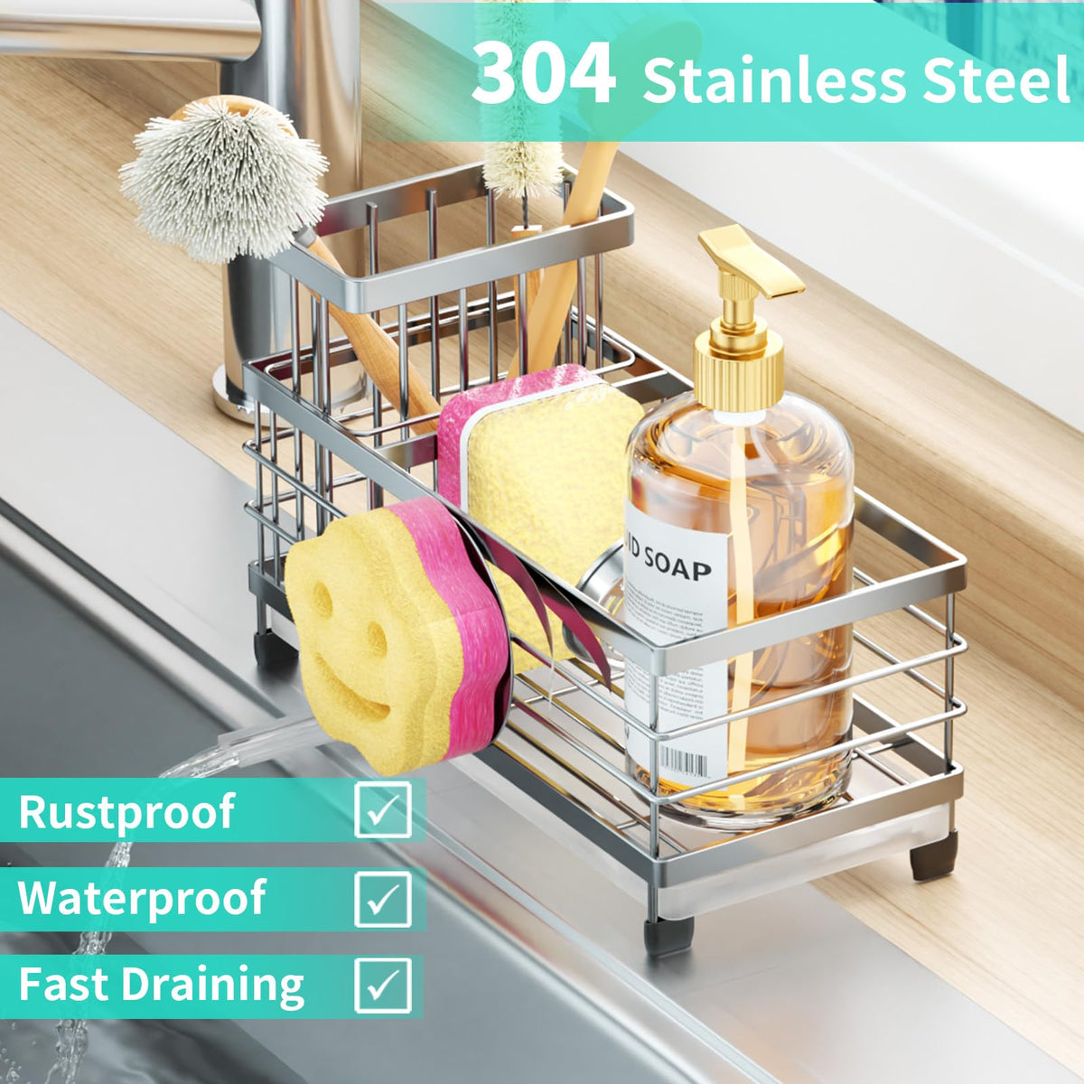 Sponge Holder for Kitchen Sink