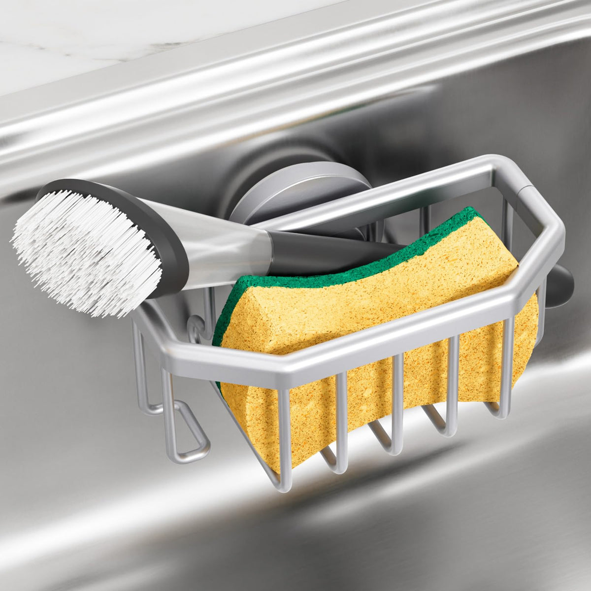 Sponge Holder for Kitchen Sink with Suction Cup
