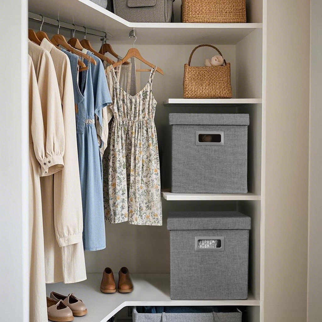 Storage Basket with Lids (3 Count)