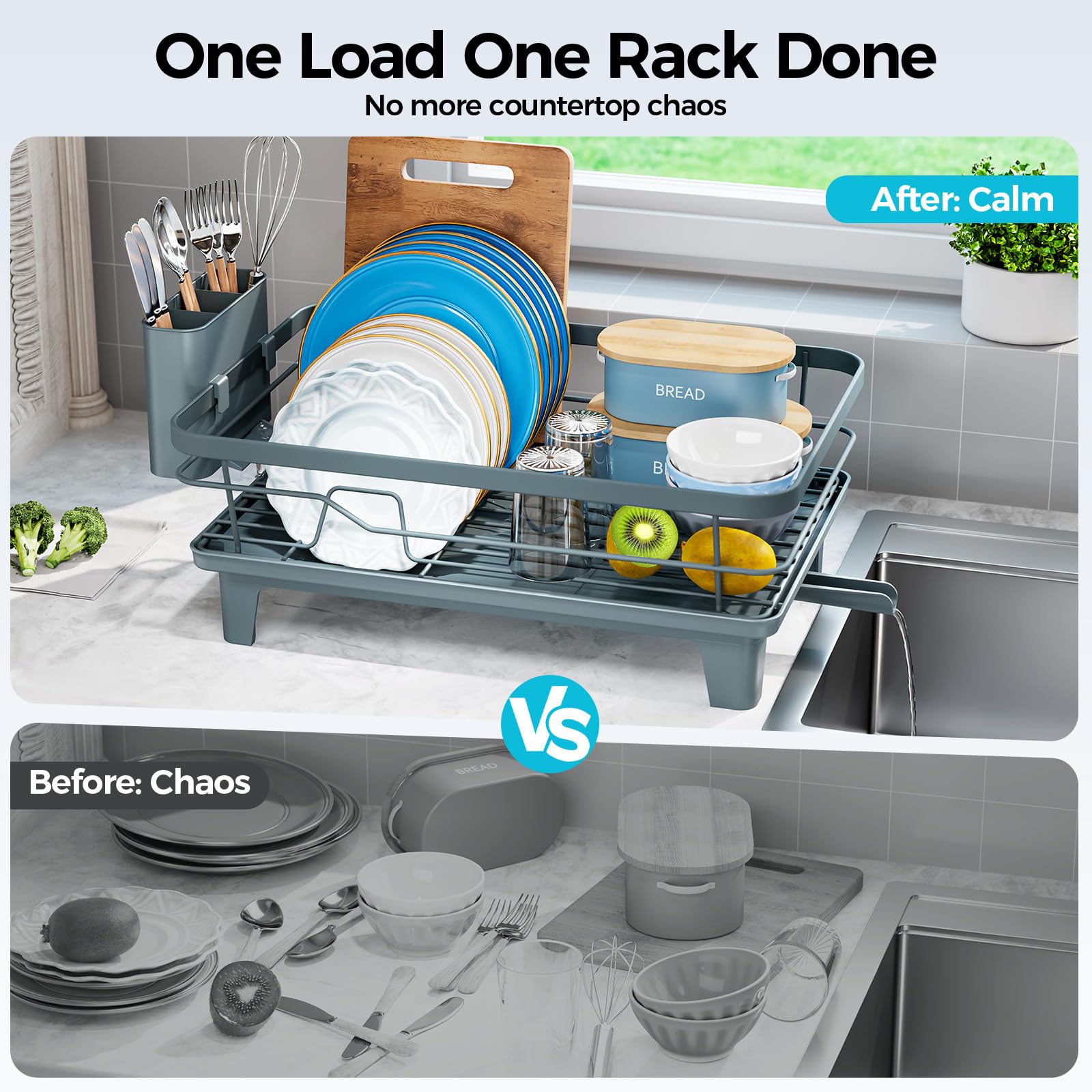Urakify Dish Drying Rack for Kitchen Counter