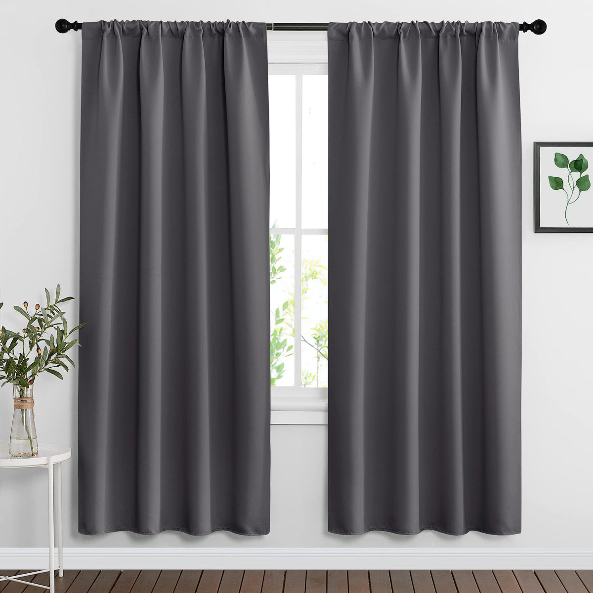 Blackout Curtains for Bedroom Living Room Nursery 72 inches Long