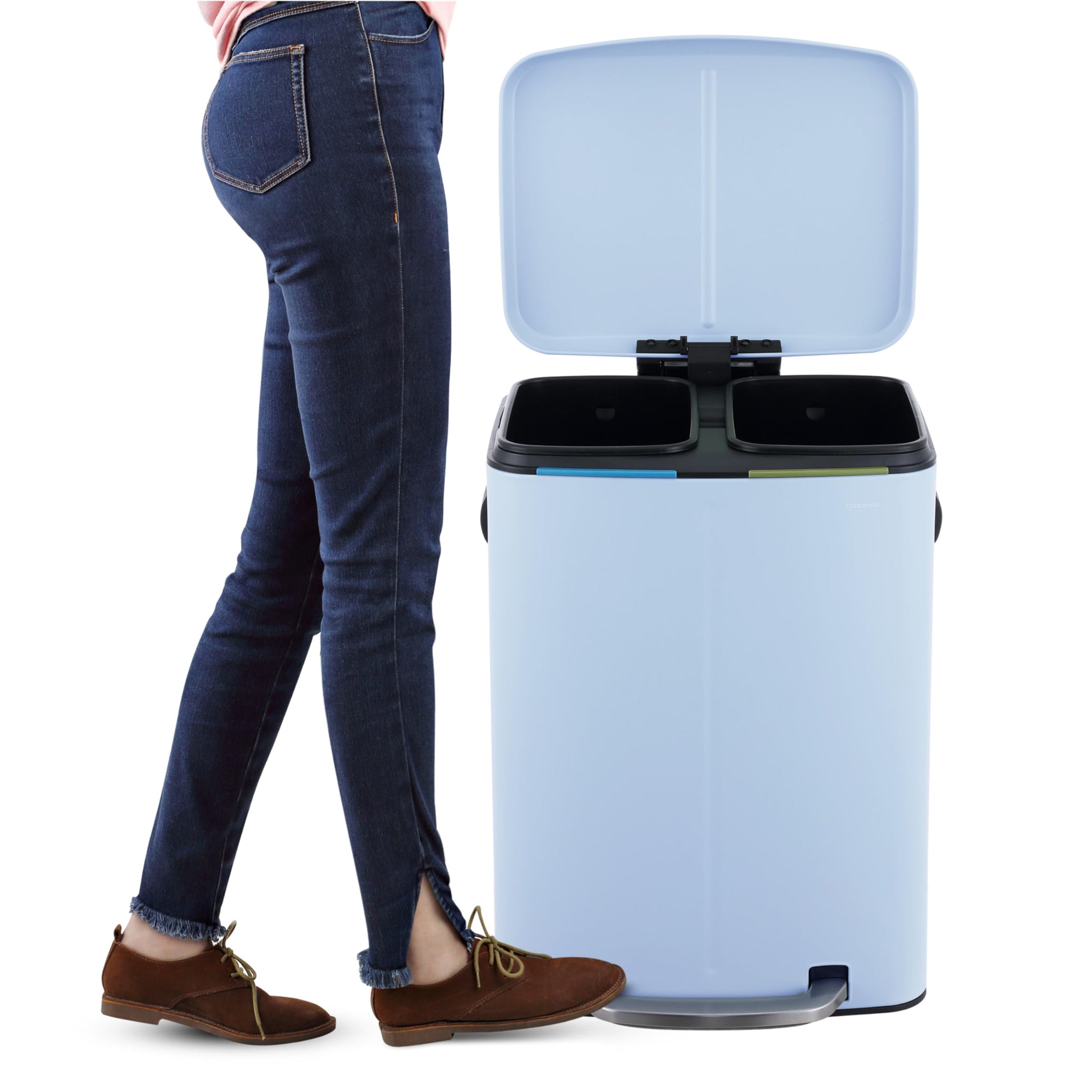 Marco 10.6 Gal Double Bucket Step Trash Can