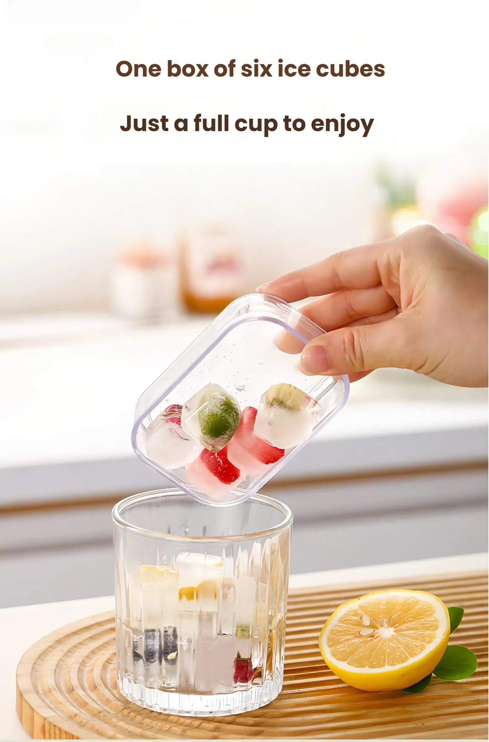 3 pack mini ice cube tray with lid and bin (3 Count)